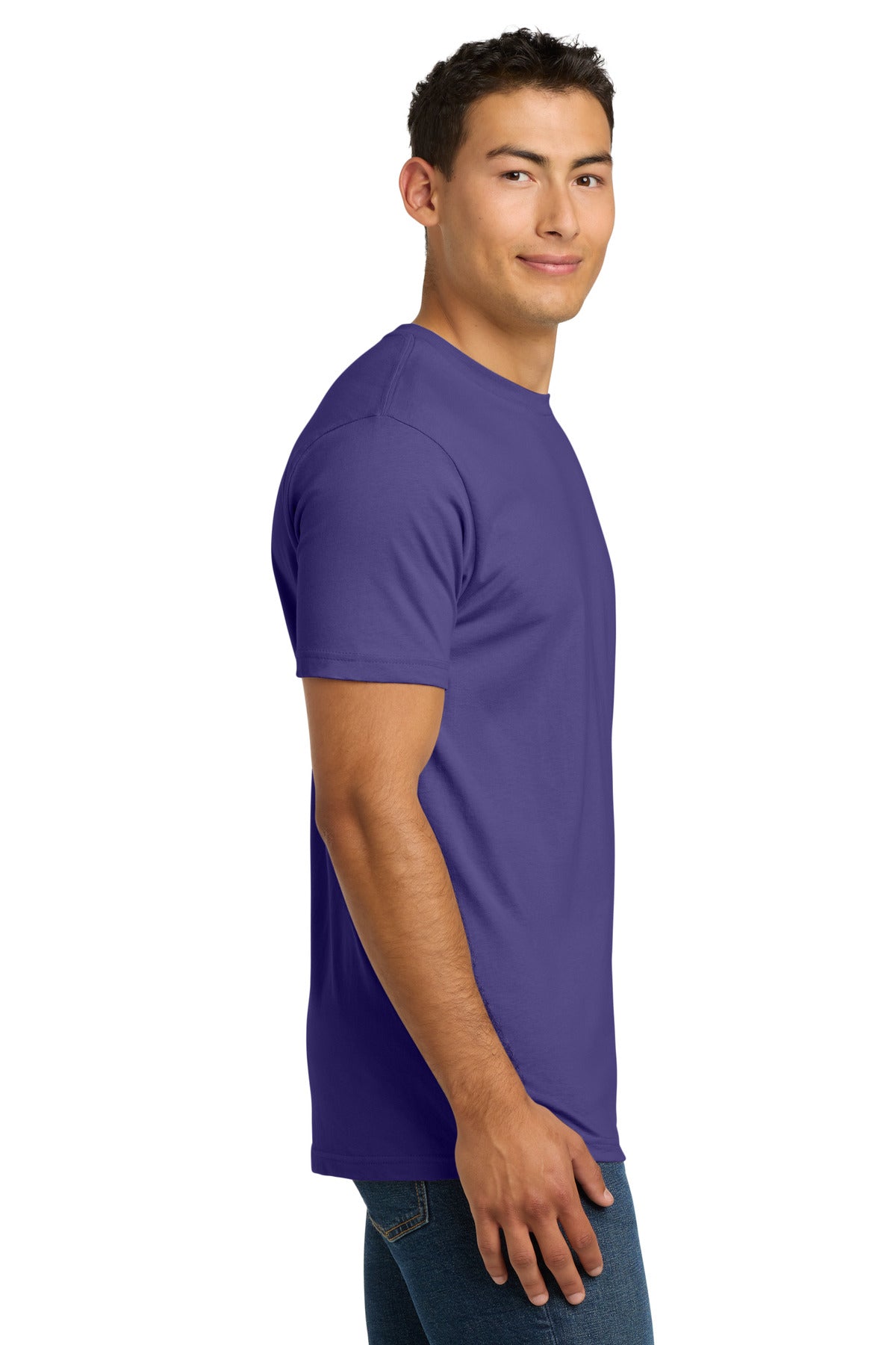 Next Level Apparel Adult Cotton Tee. NL3600 - Purple Rush - side
