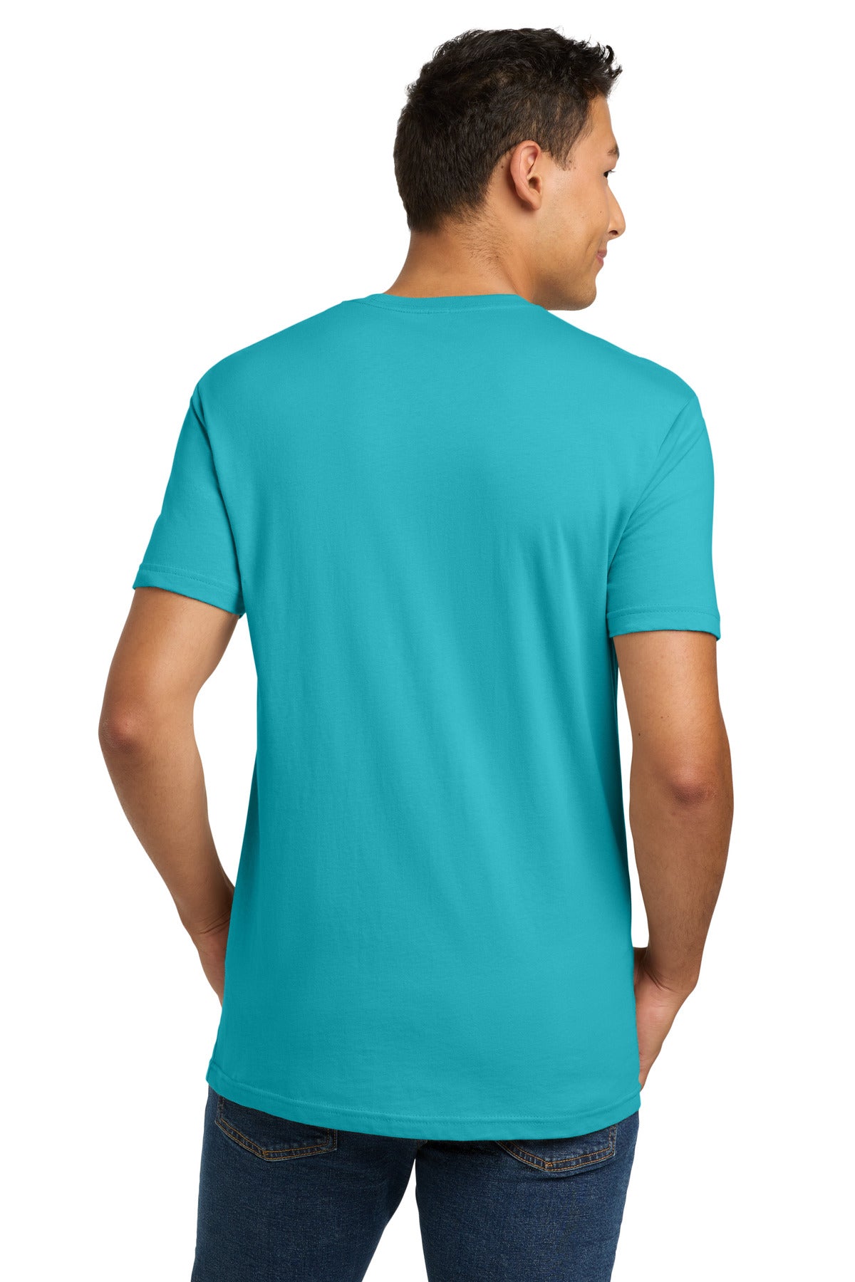 Next Level Apparel Adult Cotton Tee. NL3600 - Tahiti Blue - back