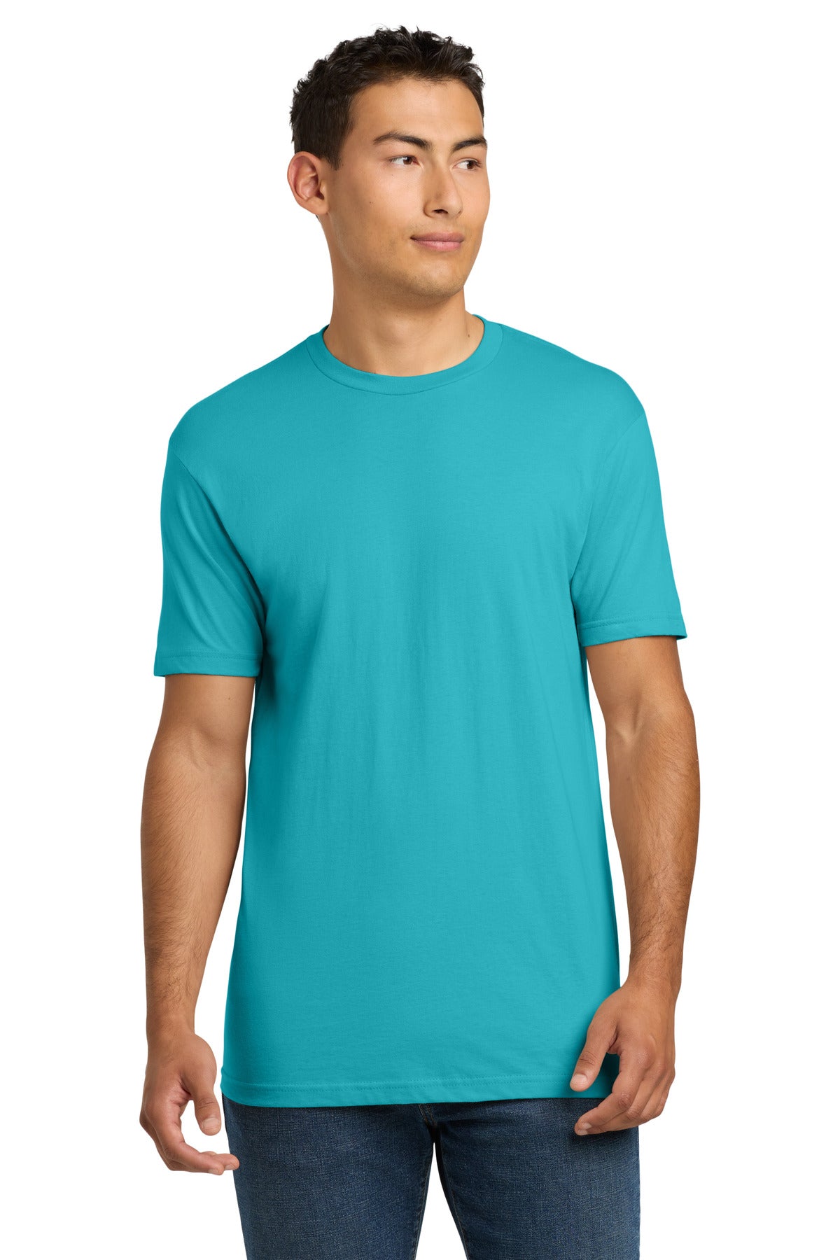 Next Level Apparel Adult Cotton Tee. NL3600 - Tahiti Blue - front