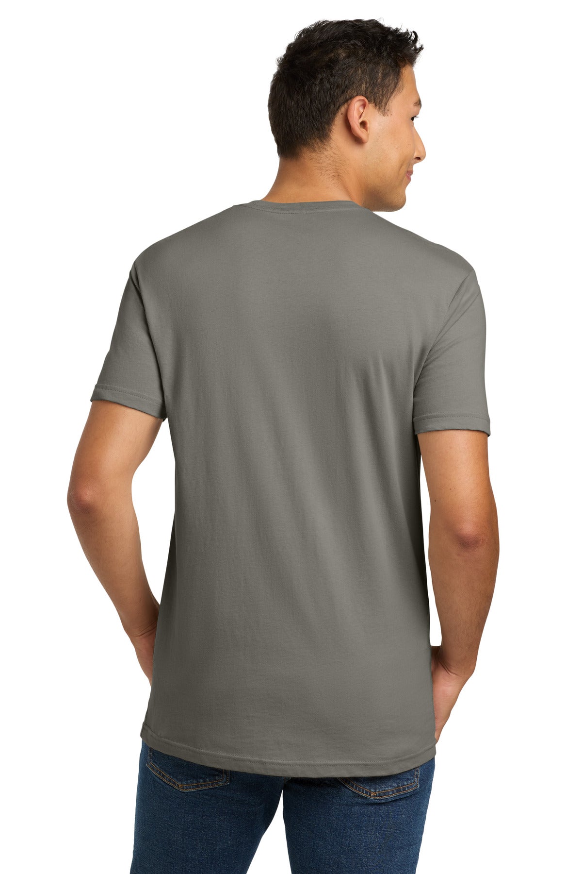 Next Level Apparel Adult Cotton Tee. NL3600 - Warm Gray - back