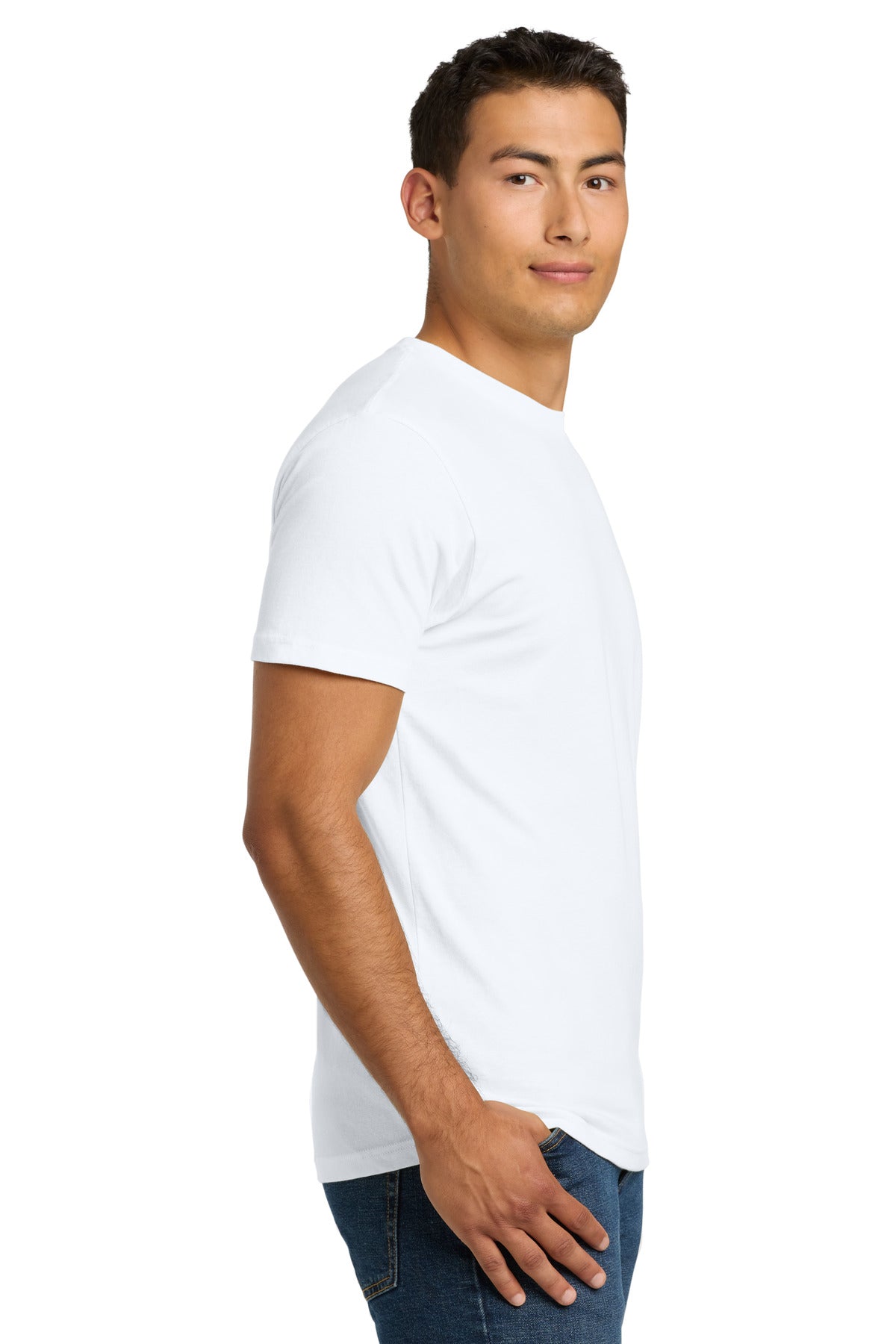 Next Level Apparel Adult Cotton Tee. NL3600 - White - side