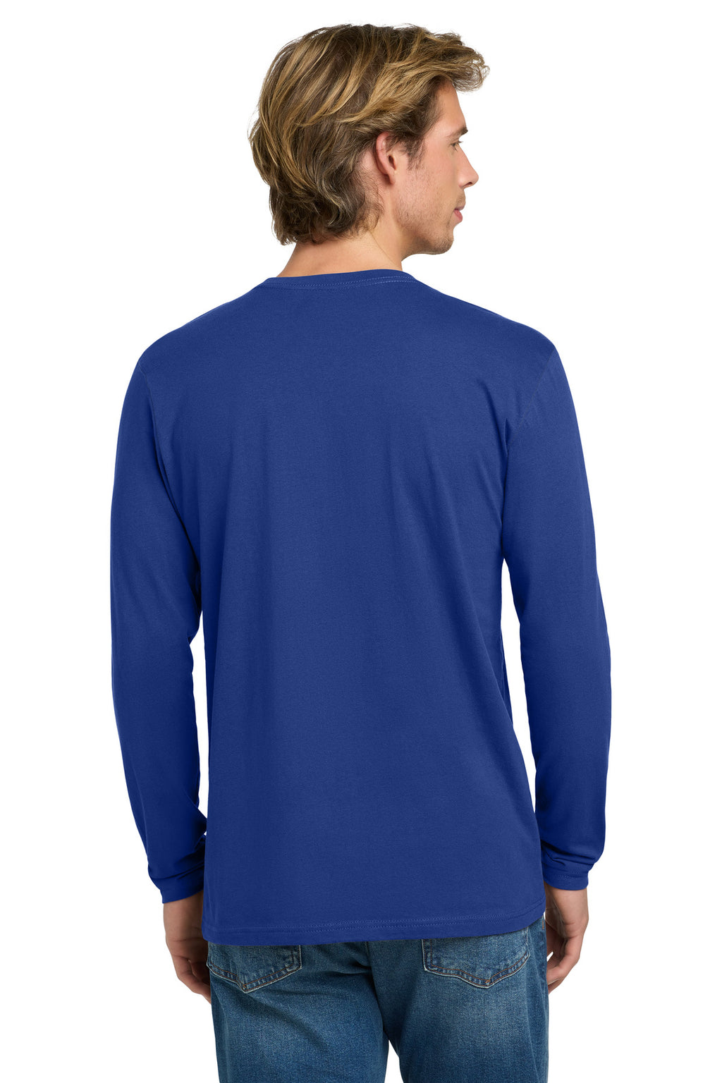 Next Level Apparel Cotton Long Sleeve Tee. NL3601 - Royal - back