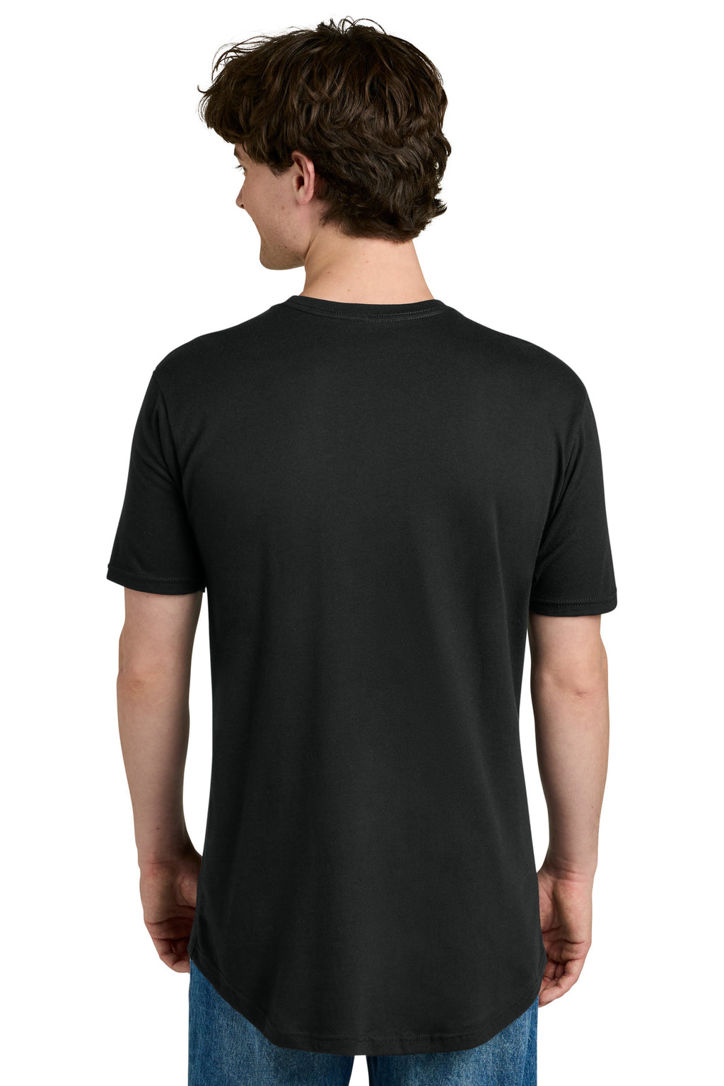 Next Level Apparel Cotton Long Body Tee NL3602 - Black - back