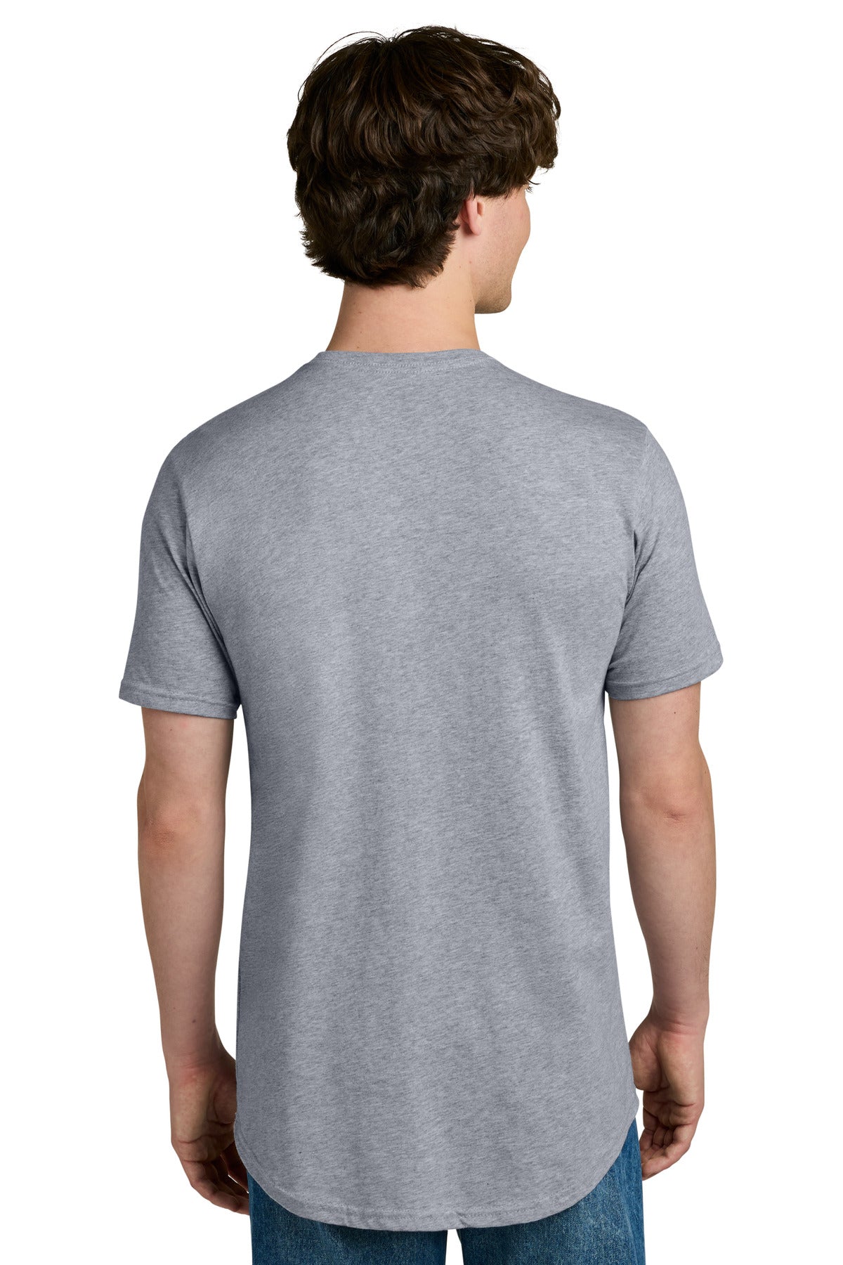 Next Level Apparel Cotton Long Body Tee NL3602 - Heather Gray - back