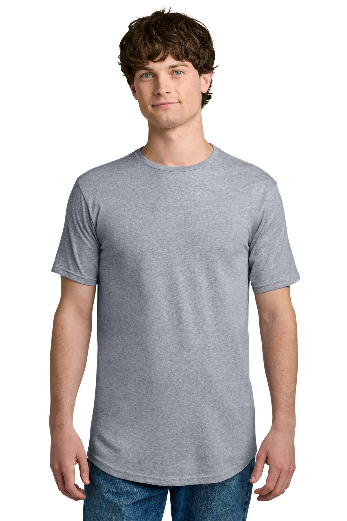Next Level Apparel Cotton Long Body Tee NL3602 - Heather Gray - front