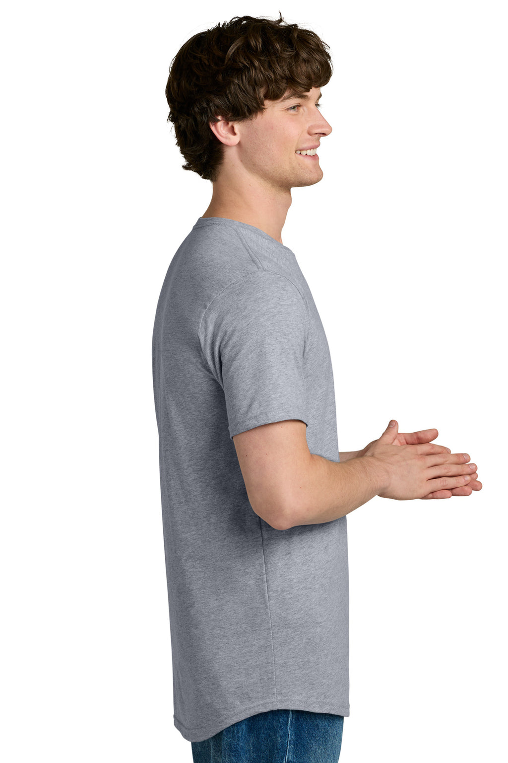 Next Level Apparel Cotton Long Body Tee NL3602 - Heather Gray - side