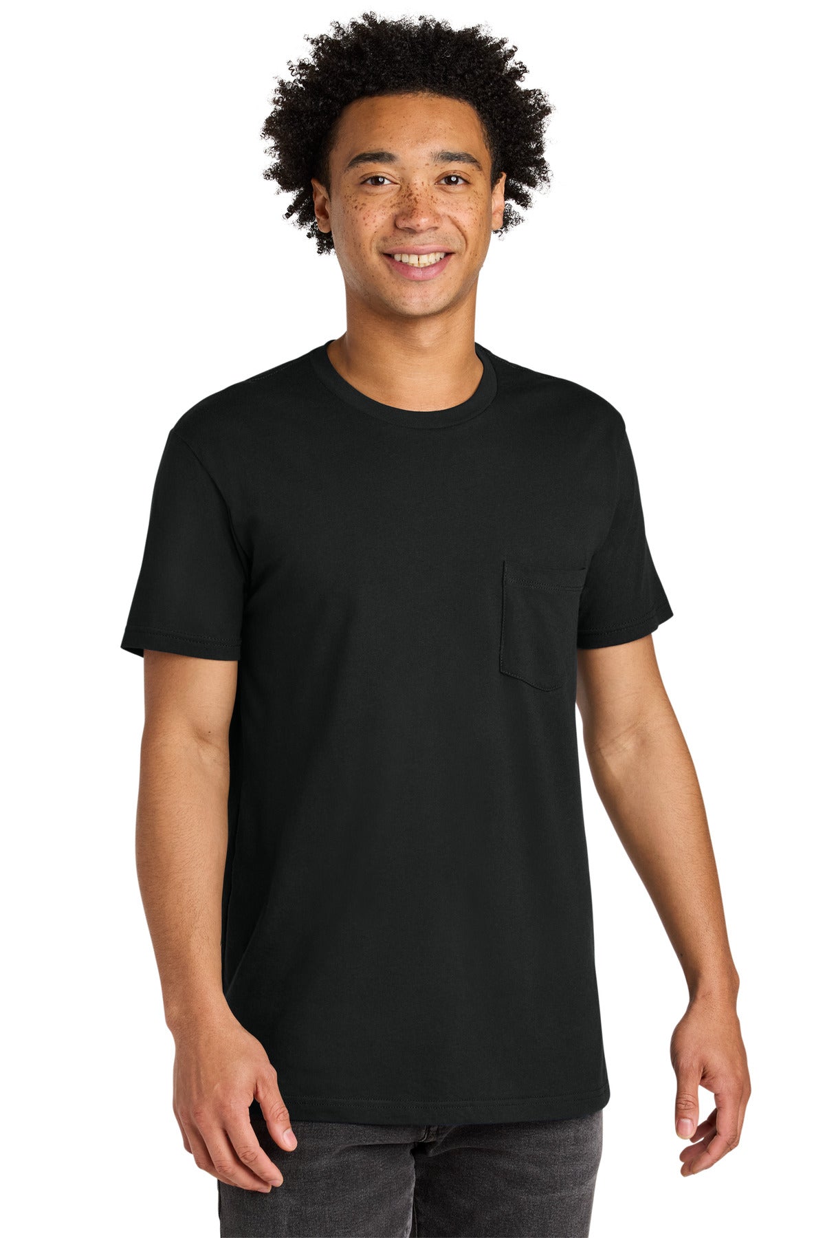 Next Level Apparel Cotton Pocket Tee NL3605 - Black - front