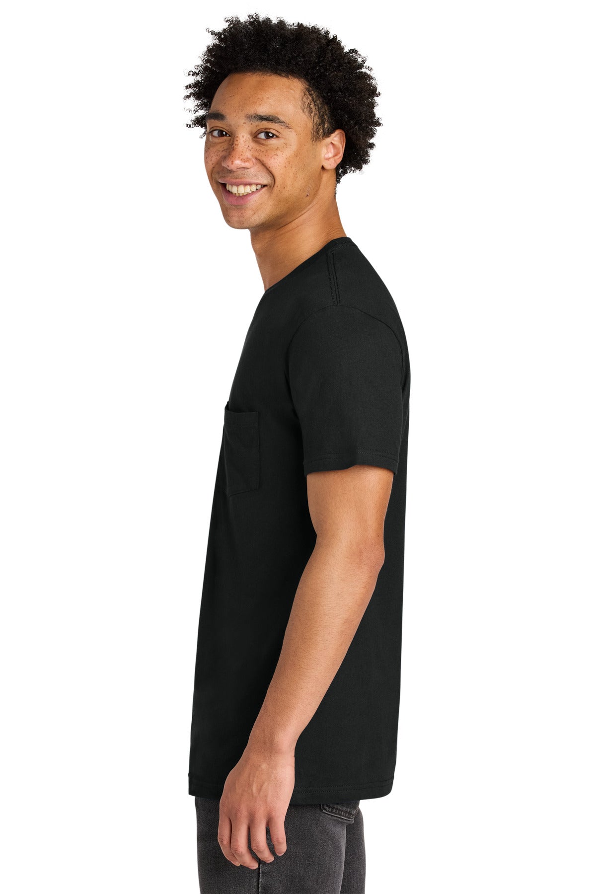Next Level Apparel Cotton Pocket Tee NL3605 - Black - side