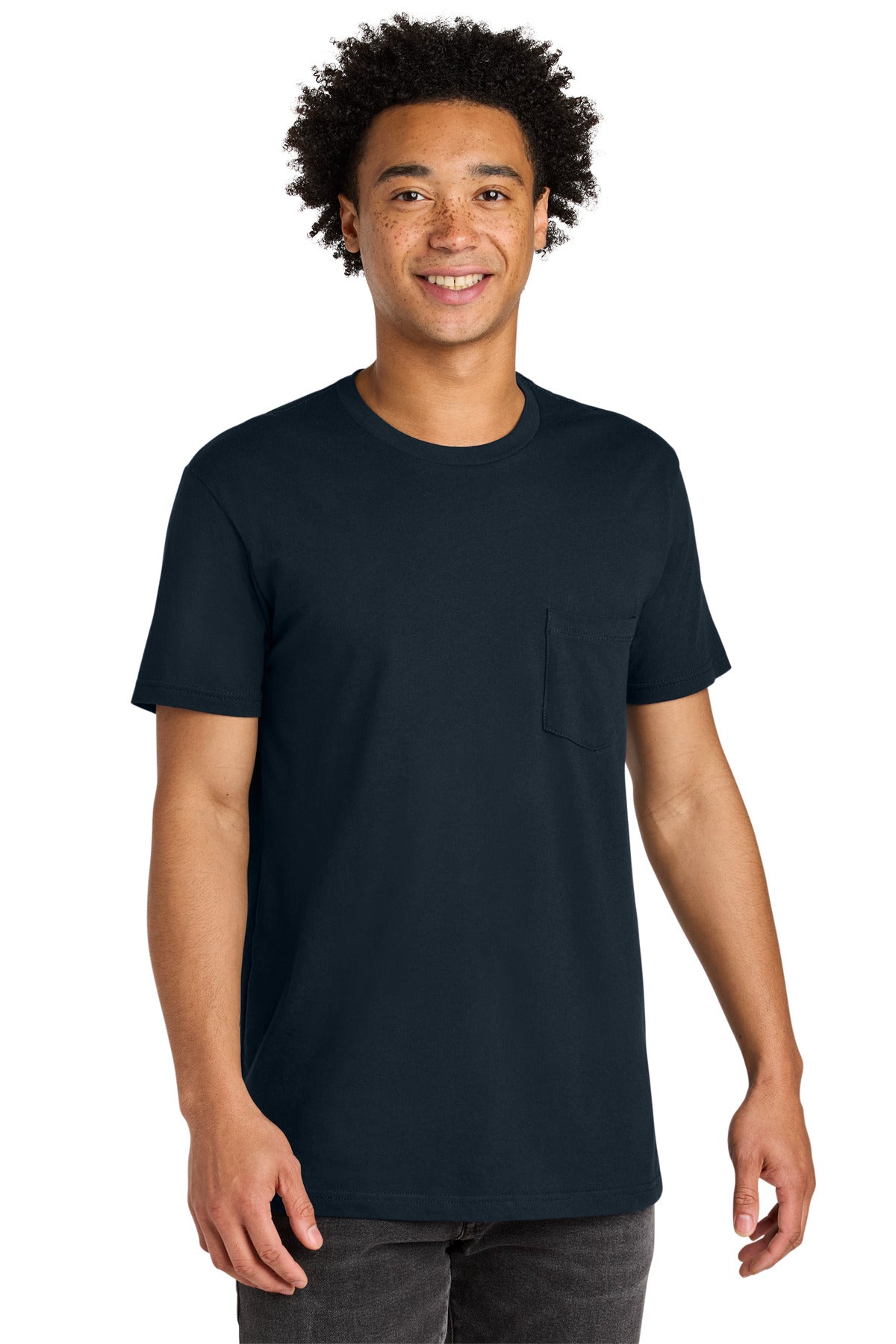 Next Level Apparel Cotton Pocket Tee NL3605 - Midnight Navy - front