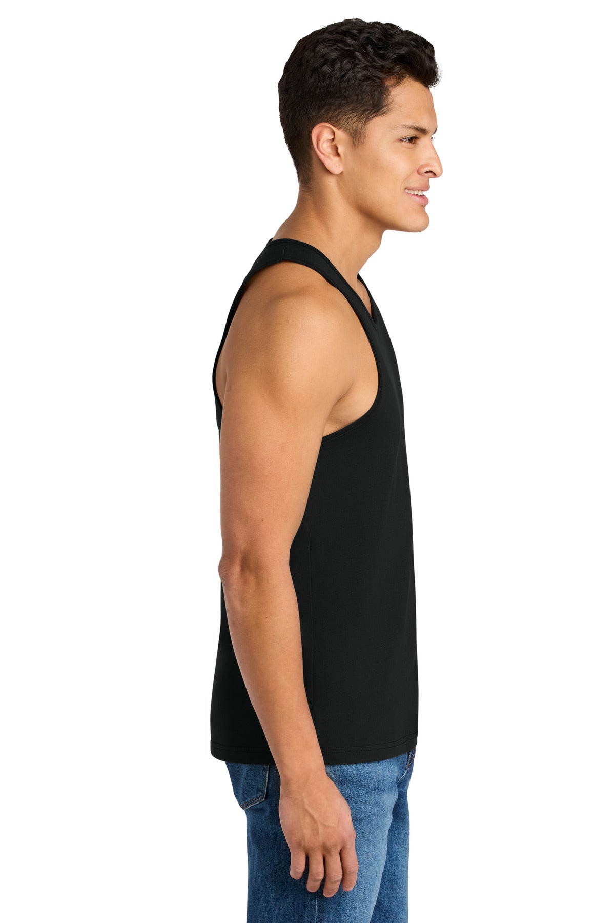 Next Level Apparel Cotton Muscle Tank NL3633 - Black - side
