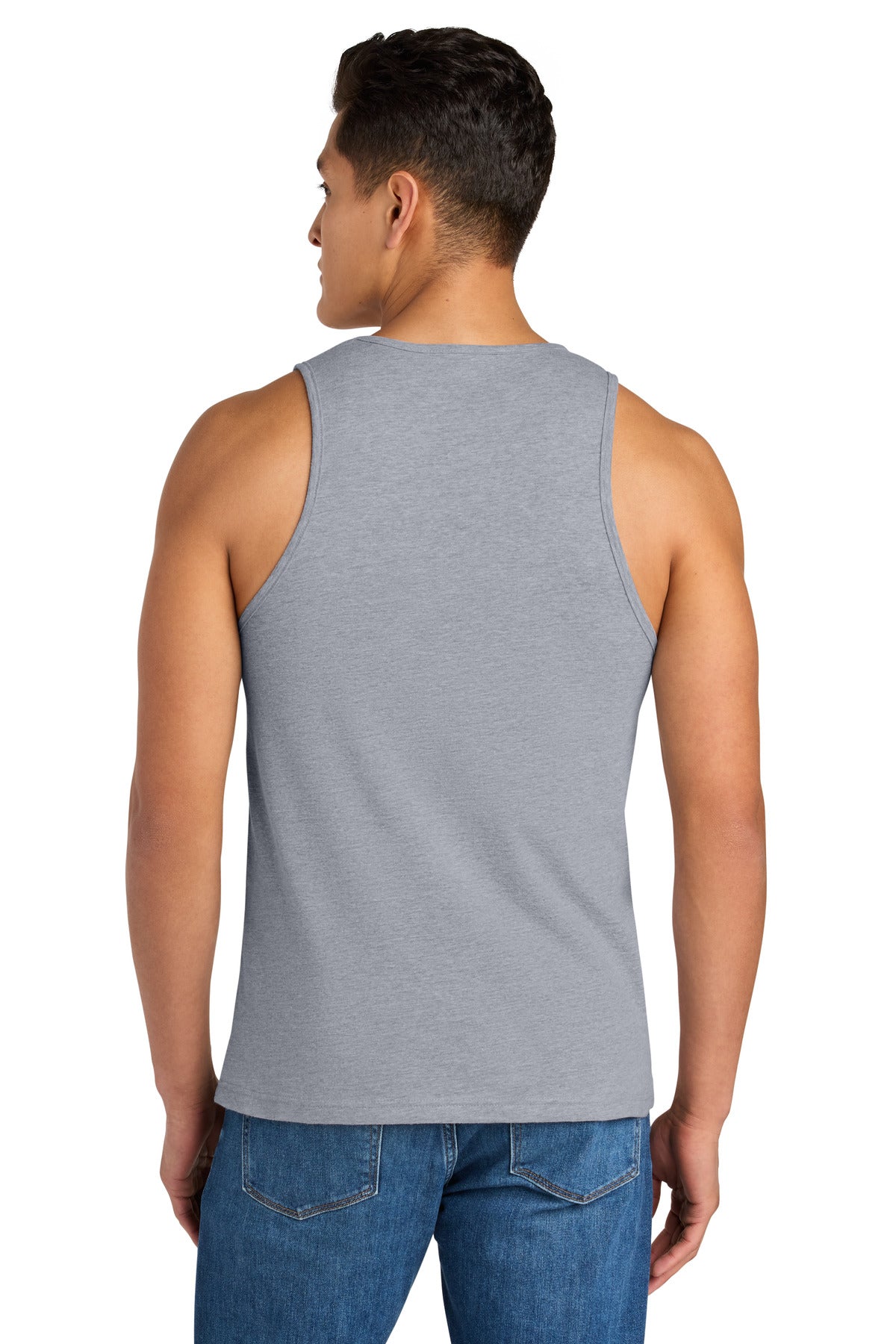 Next Level Apparel Cotton Muscle Tank NL3633 - Heather Gray - back