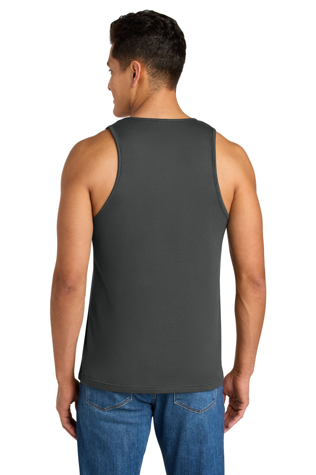 Next Level Apparel Cotton Muscle Tank NL3633 - Heavy Metal - back