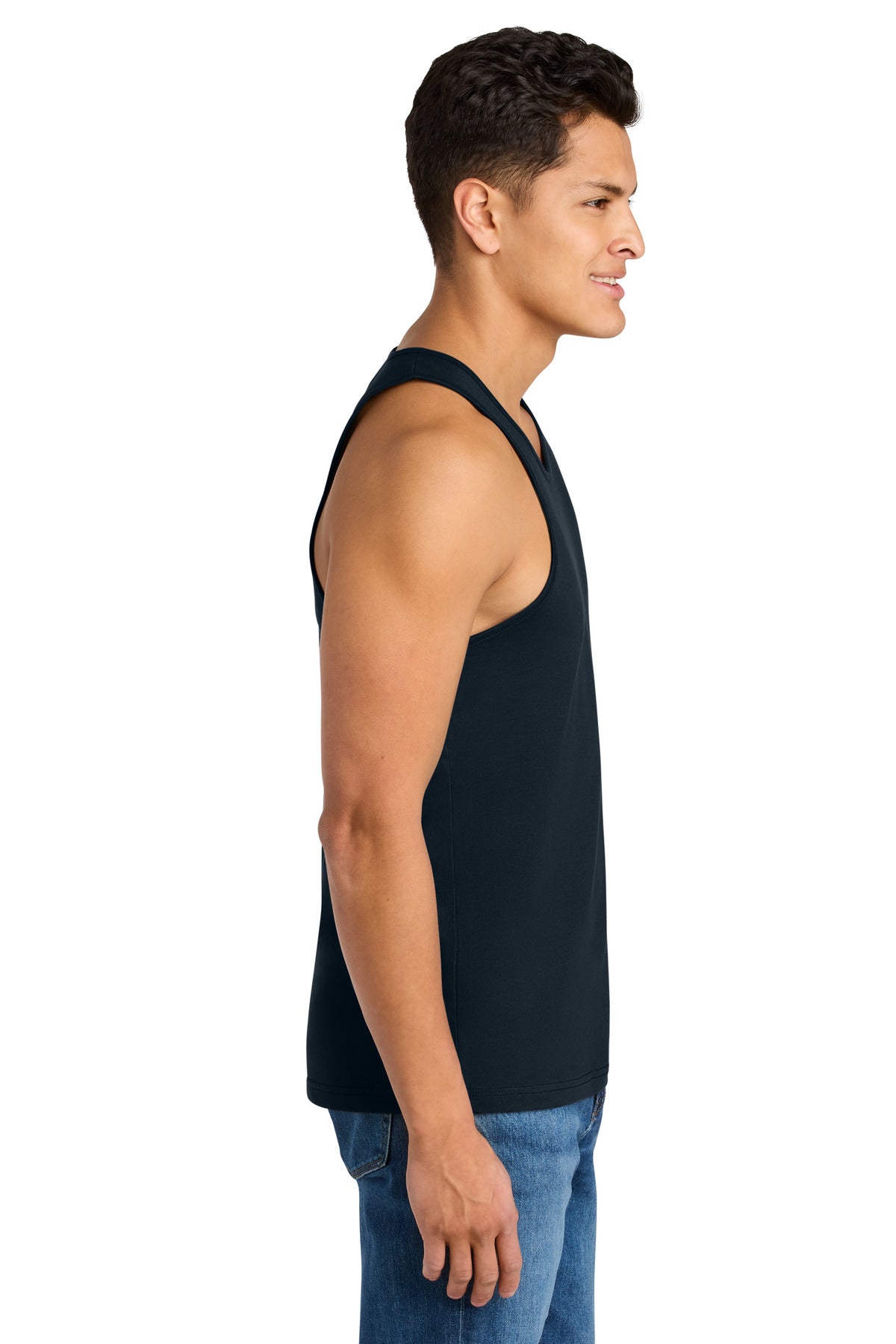 Next Level Apparel Cotton Muscle Tank NL3633 - Midnight Navy - side