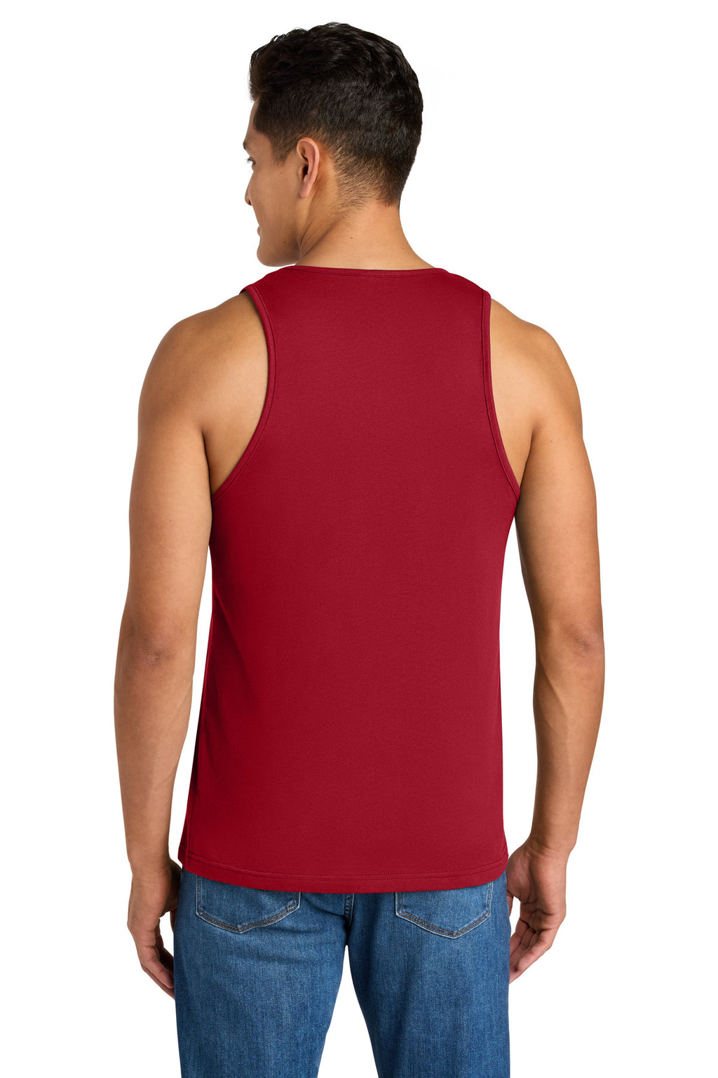 Next Level Apparel Cotton Muscle Tank NL3633 - Red - back