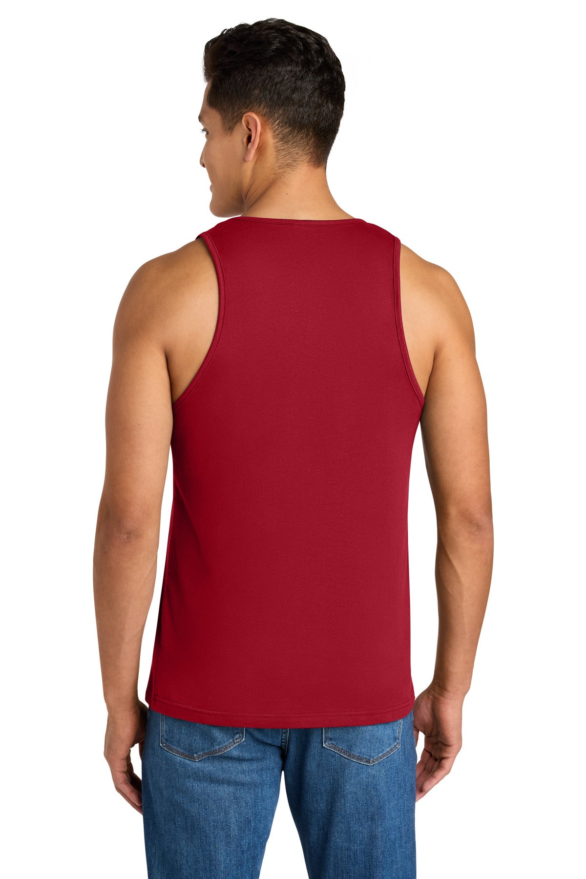 Next Level Apparel Cotton Muscle Tank NL3633 - Red - back