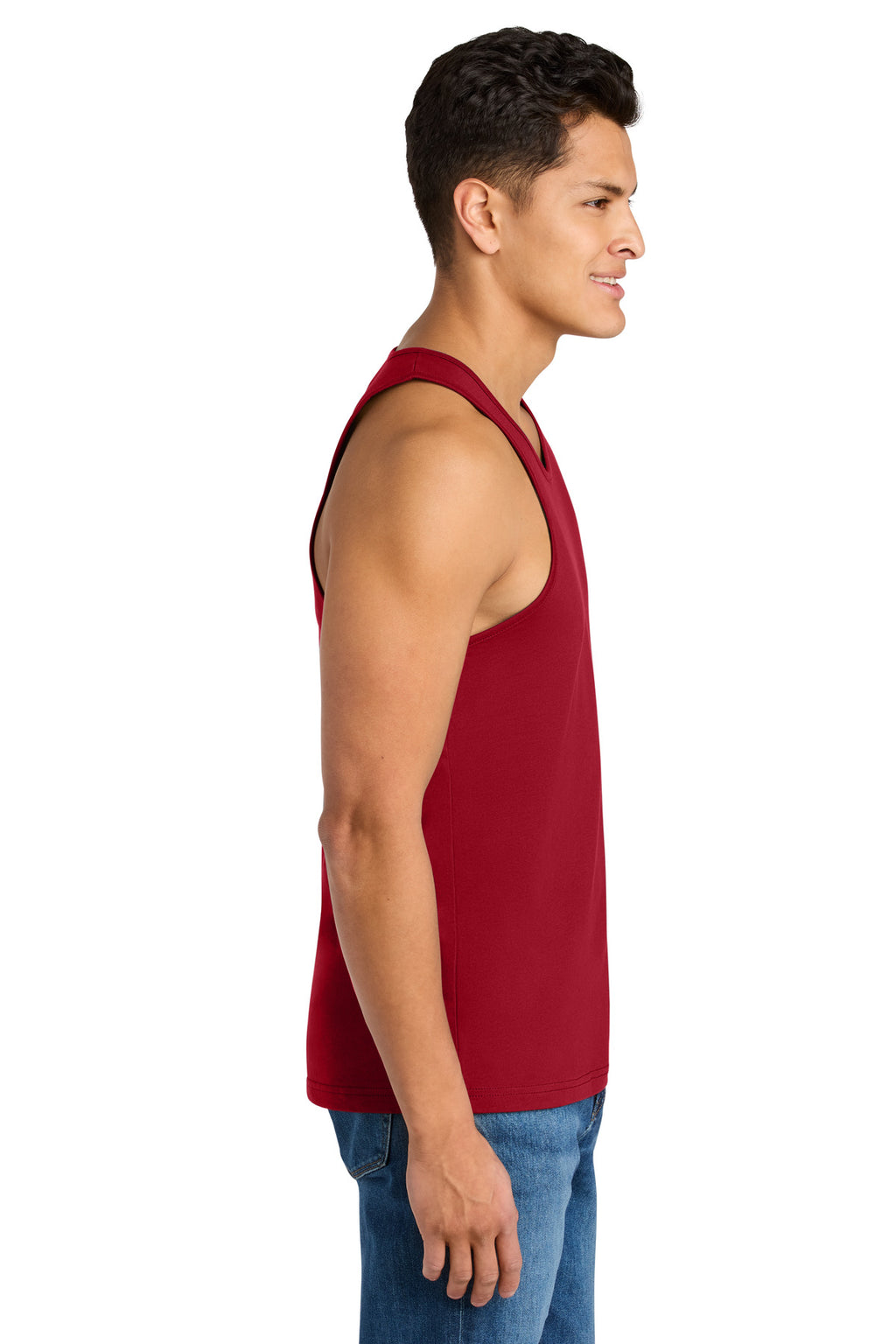 Next Level Apparel Cotton Muscle Tank NL3633 - Red - side