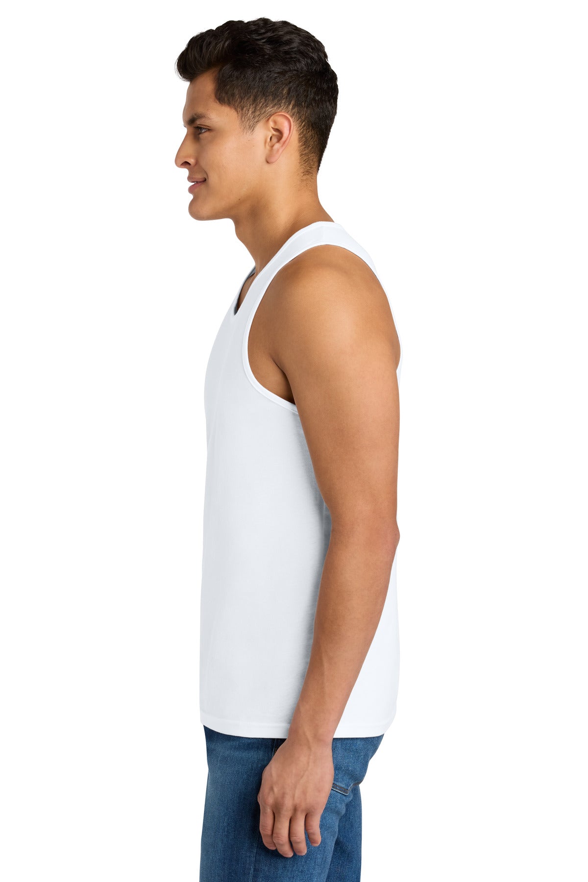Next Level Apparel Cotton Muscle Tank NL3633 - White - side