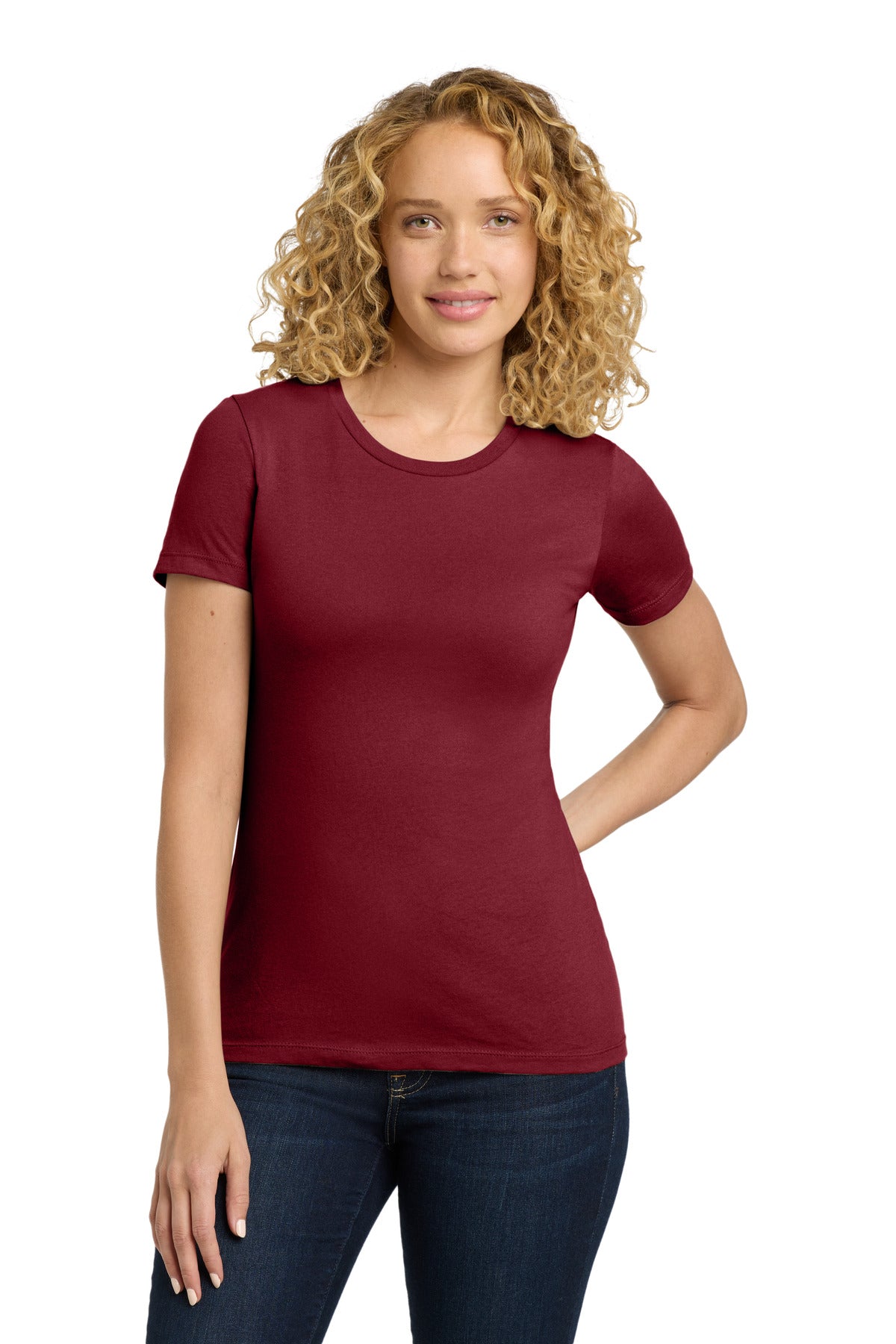 Next Level Apparel Women's Cotton Tee. NL3900 - Cardinal - front