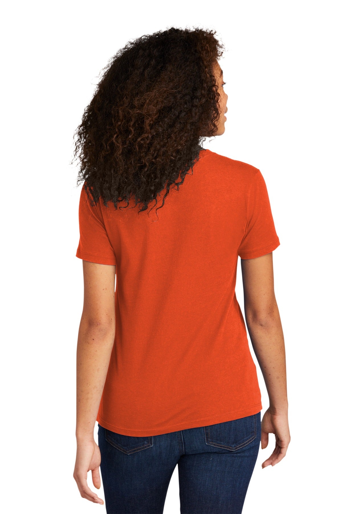 Next Level Apparel Women's Cotton Tee. NL3900 - Classic Orange - back