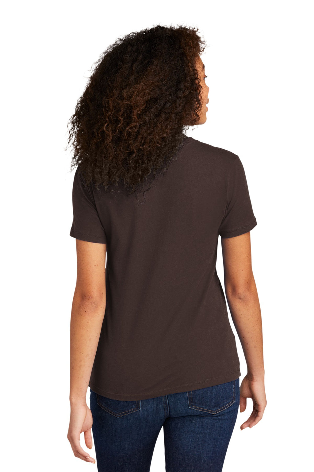 Next Level Apparel Women's Cotton Tee. NL3900 - DK Chocolate - back