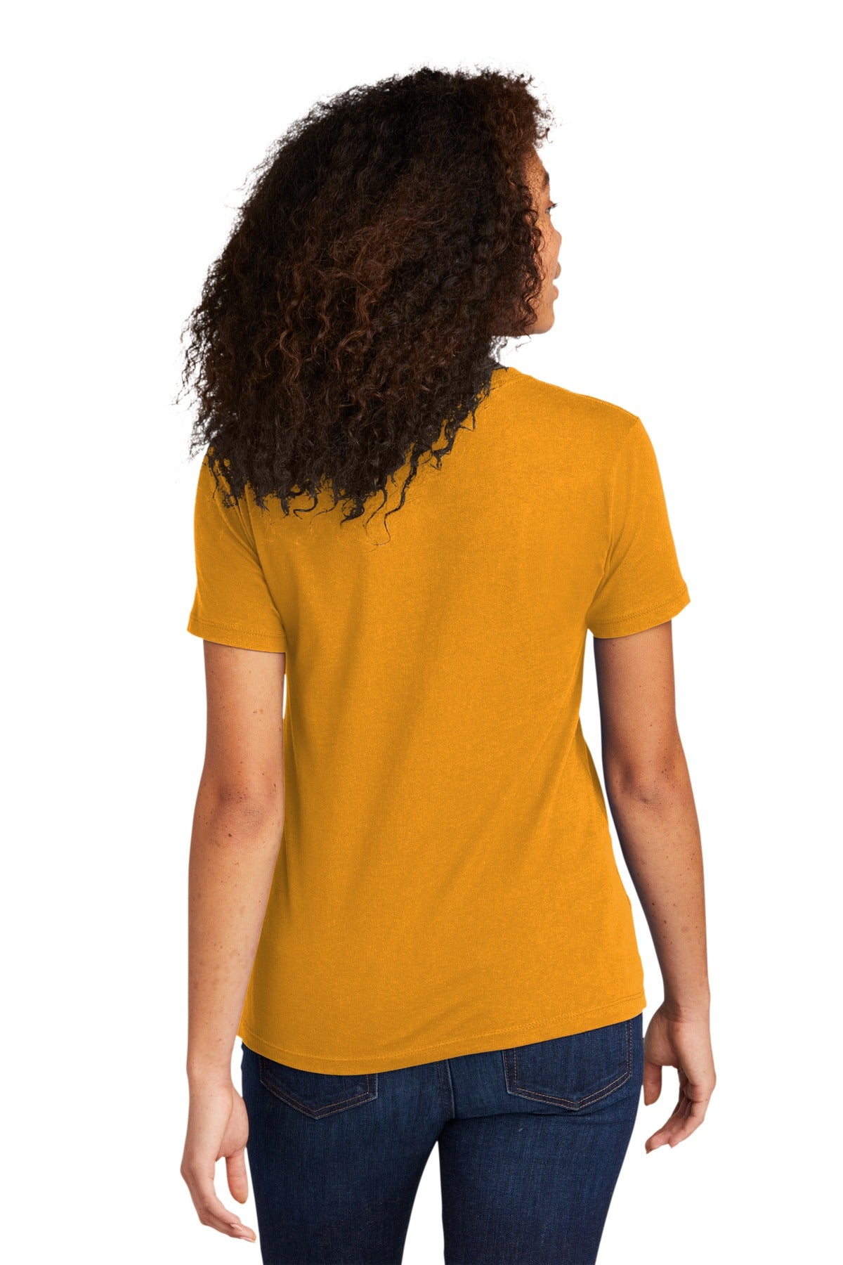 Next Level Apparel Women's Cotton Tee. NL3900 - Gold - back