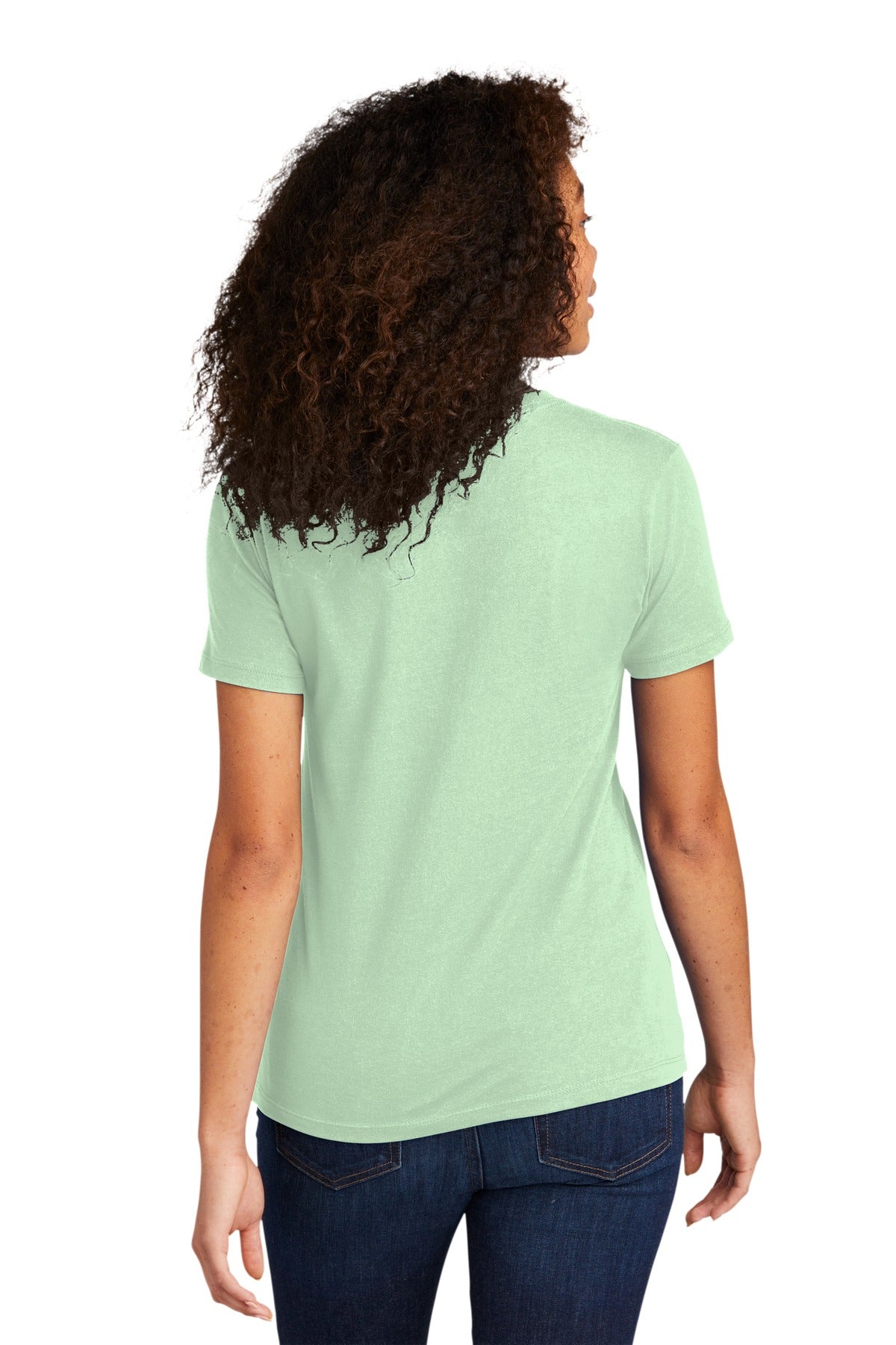 Next Level Apparel Women's Cotton Tee. NL3900 - Mint - back
