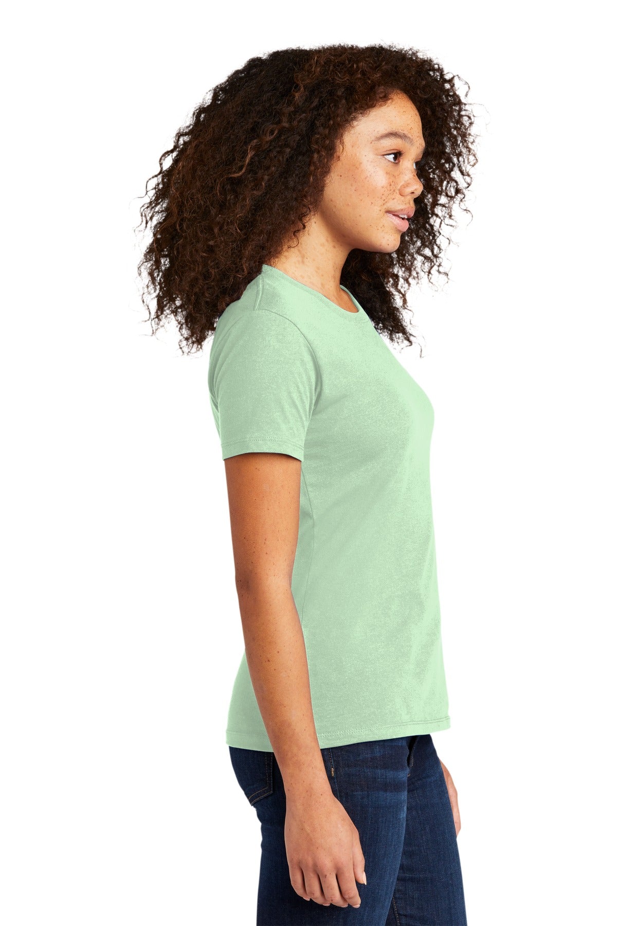 Next Level Apparel Women's Cotton Tee. NL3900 - Mint - side