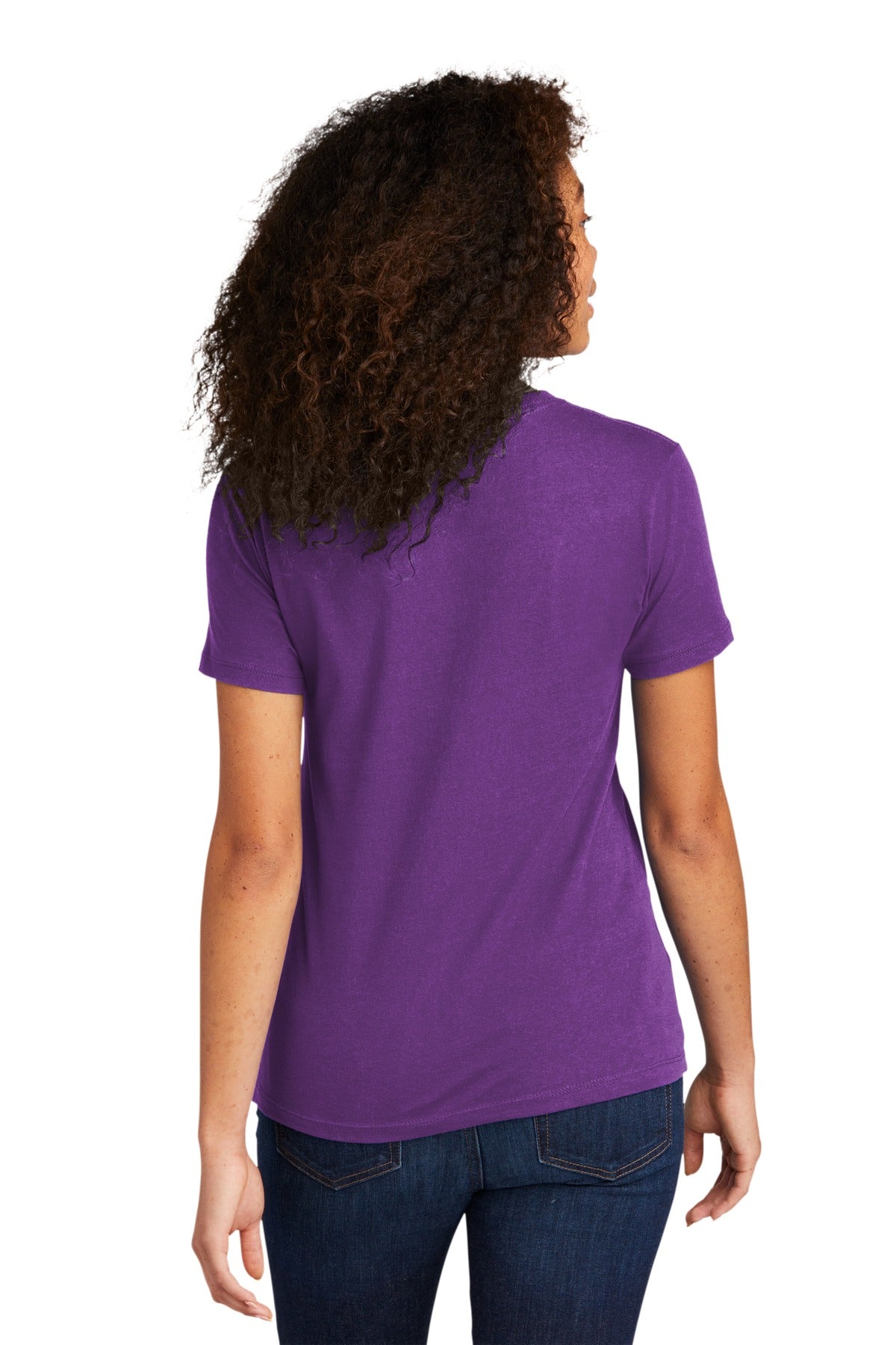 Next Level Apparel Women's Cotton Tee. NL3900 - Purple Berry - back