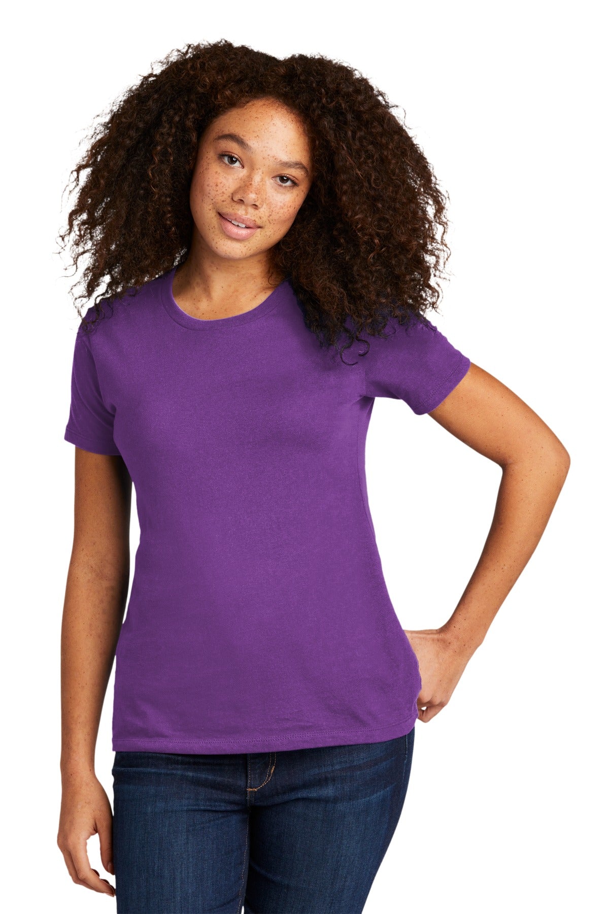 Next Level Apparel Women's Cotton Tee. NL3900 - Purple Berry - front
