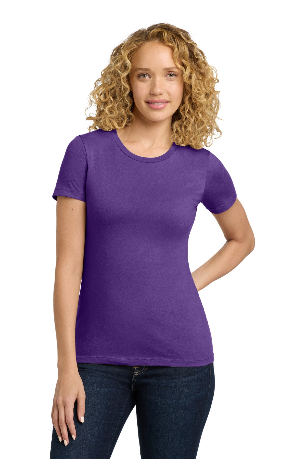 Next Level Apparel Women's Cotton Tee. NL3900 - Purple Rush - front