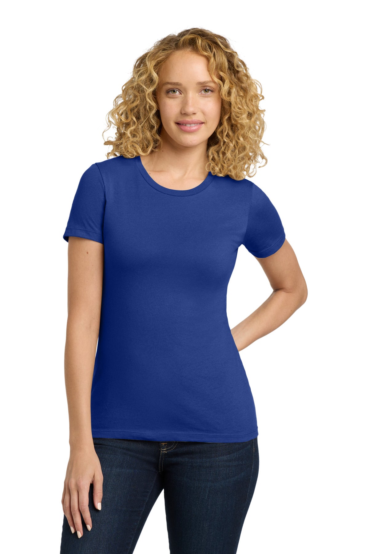 Next Level Apparel Women's Cotton Tee. NL3900 - Royal - front