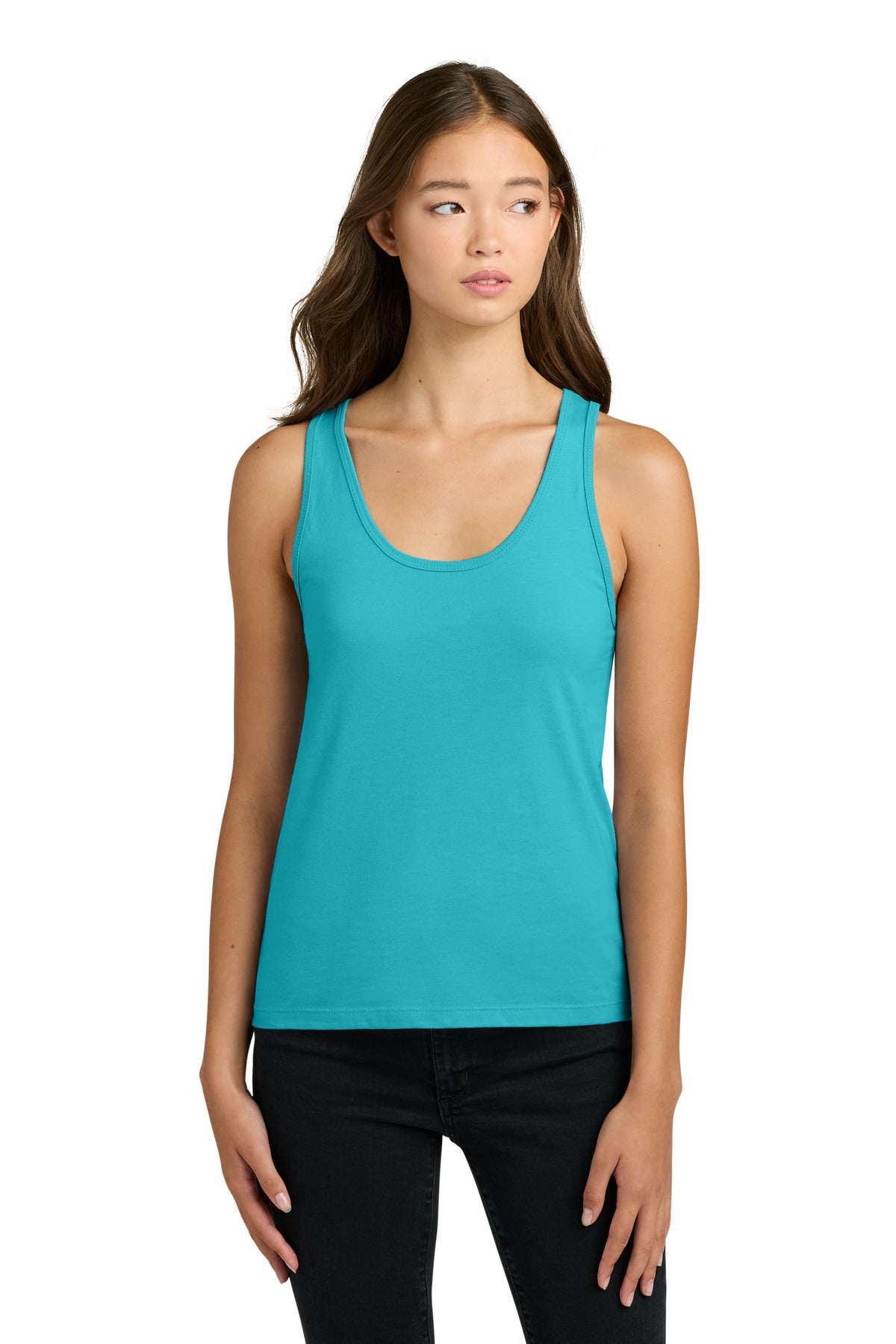 Next Level Apparel Women's Cotton Tank NL3933 - Tahiti Blue - front