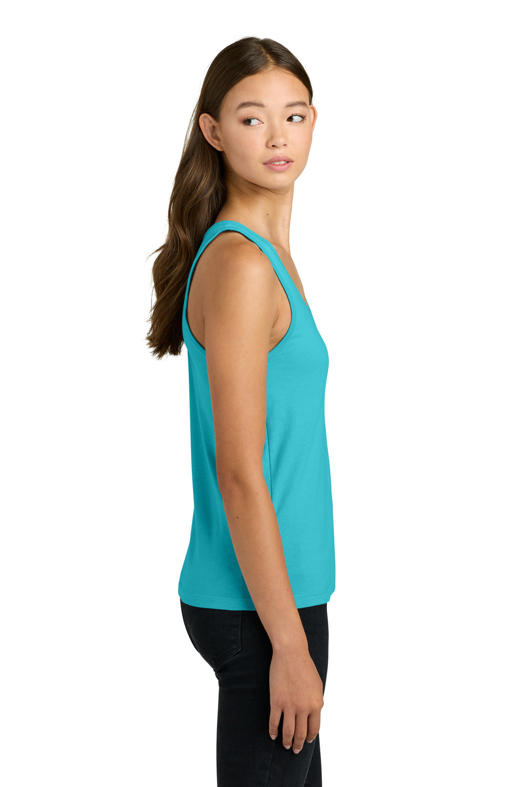 Next Level Apparel Women's Cotton Tank NL3933 - Tahiti Blue - side