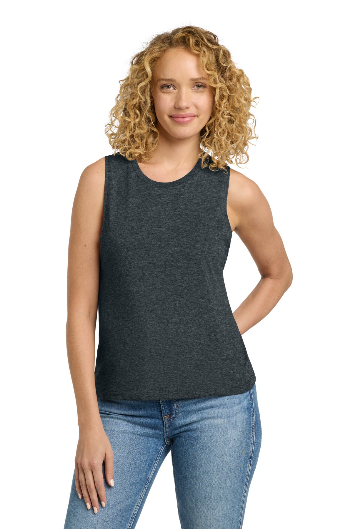 Next Level Apparel Women's Festival Muscle Tank. NL5013 - Antique Denim - front