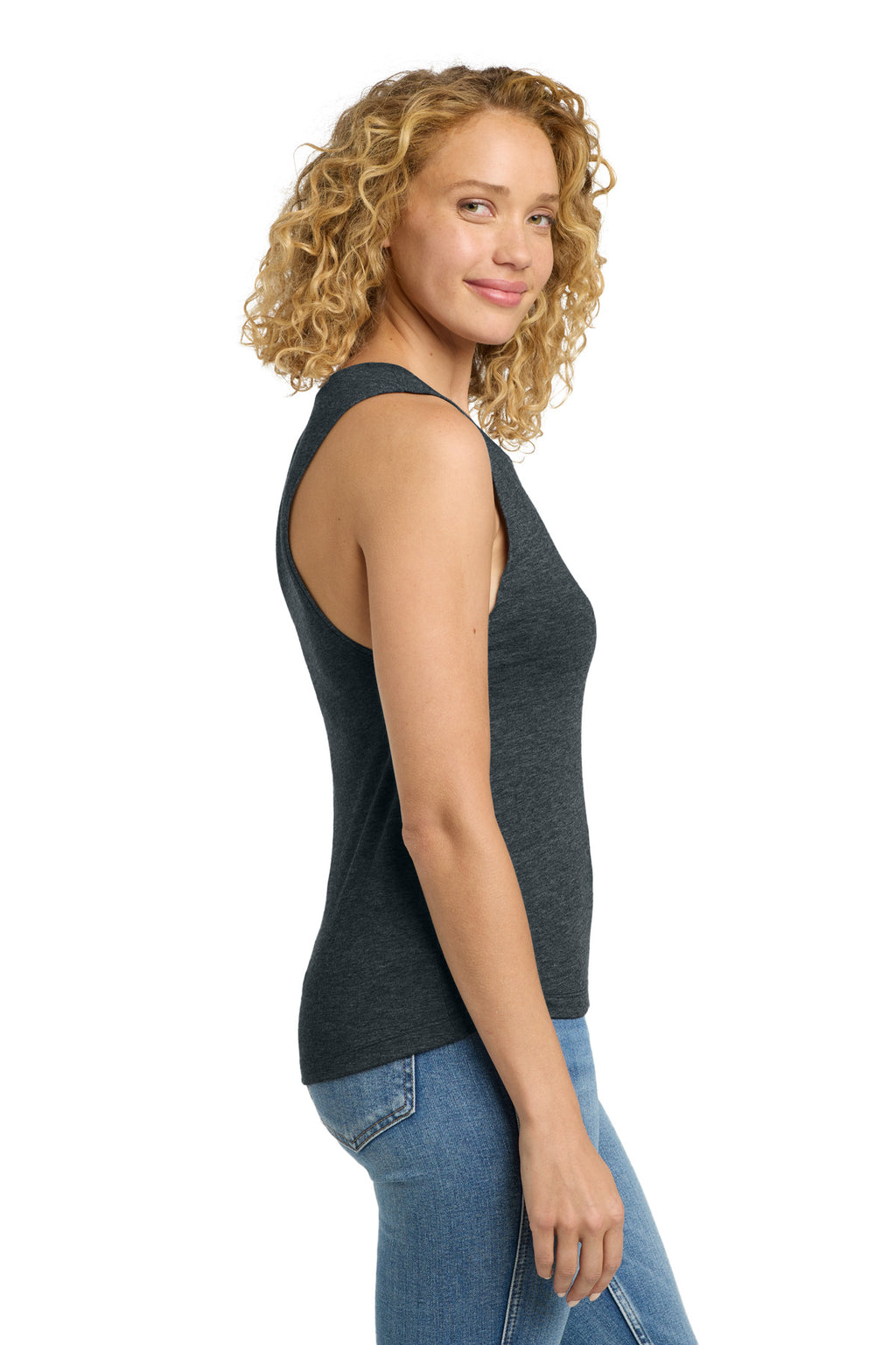 Next Level Apparel Women's Festival Muscle Tank. NL5013 - Antique Denim - side
