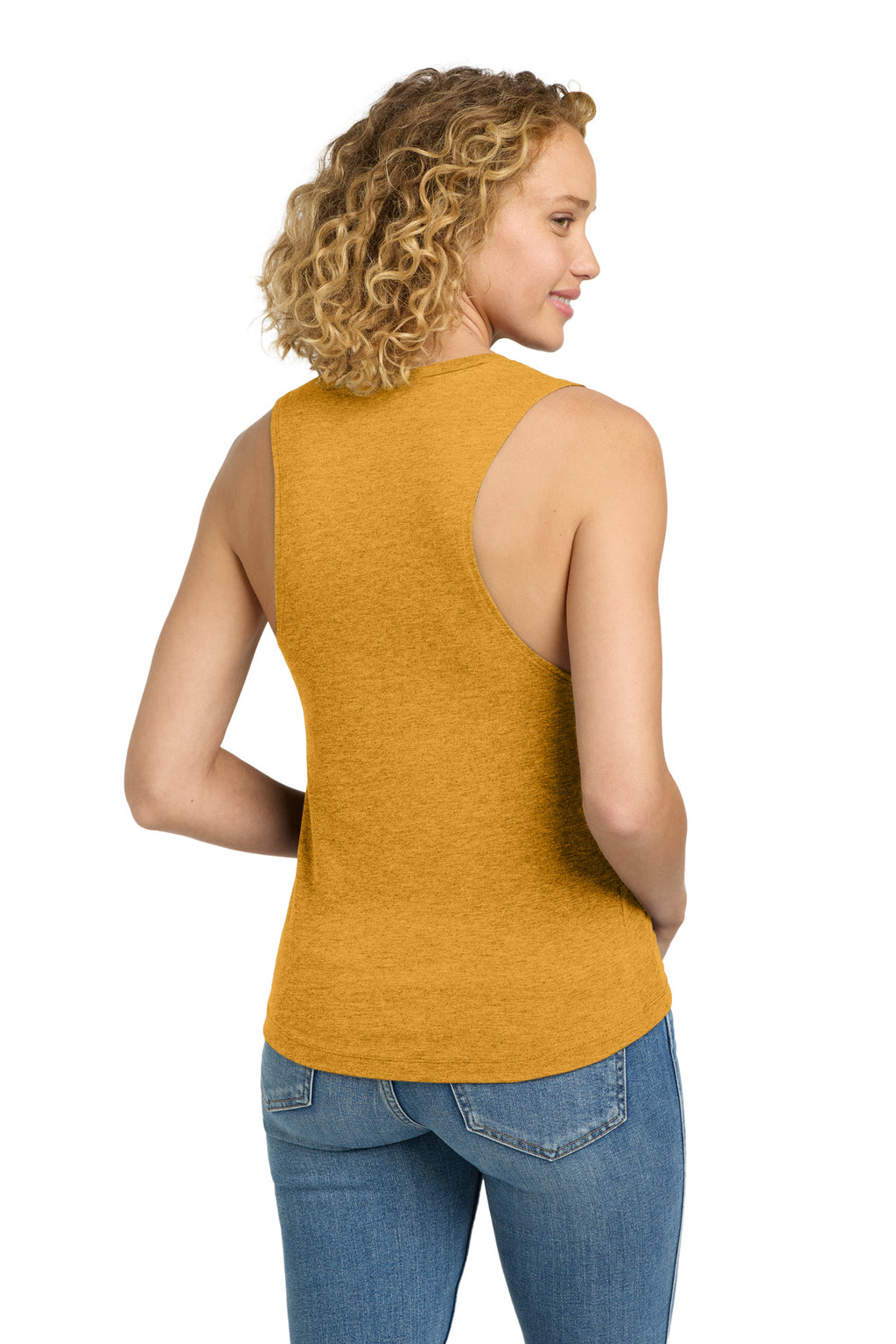 Next Level Apparel Women's Festival Muscle Tank. NL5013 - Antique Gold - back