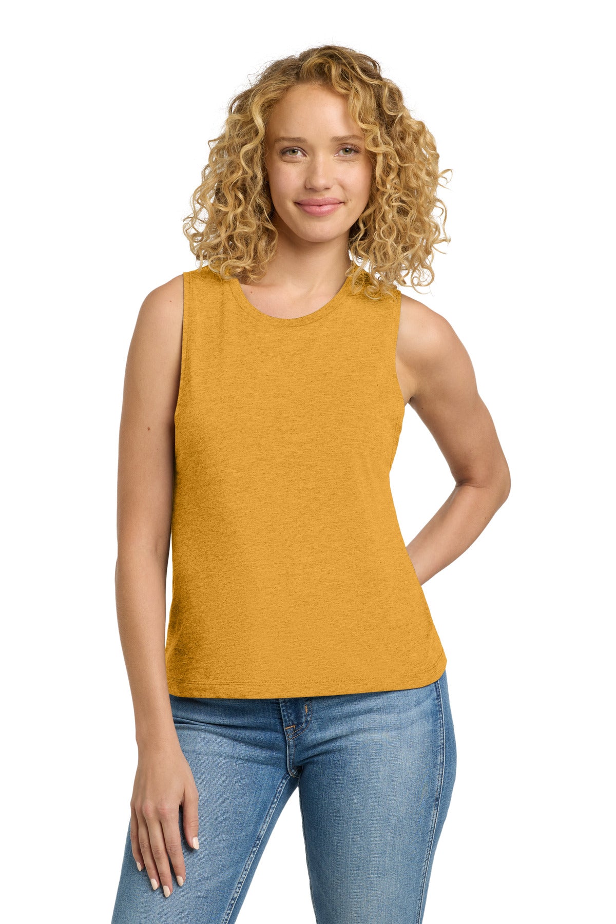 Next Level Apparel Women's Festival Muscle Tank. NL5013 - Antique Gold - front