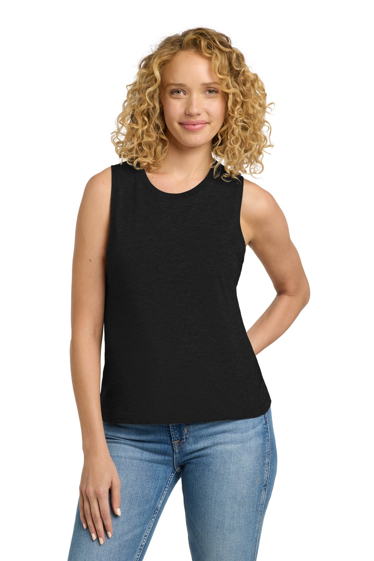 Next Level Apparel Women's Festival Muscle Tank. NL5013 - Black - front