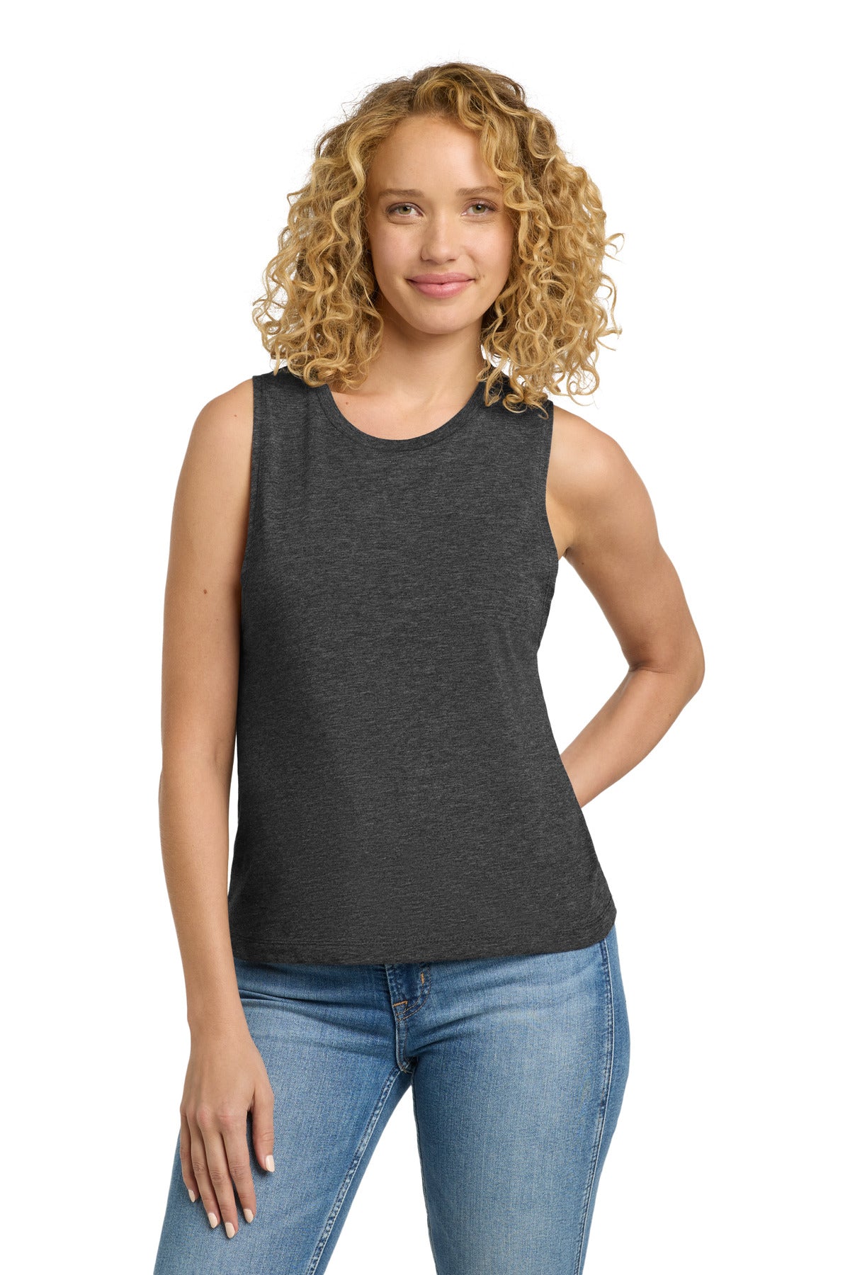 Next Level Apparel Women's Festival Muscle Tank. NL5013 - Charcoal - front