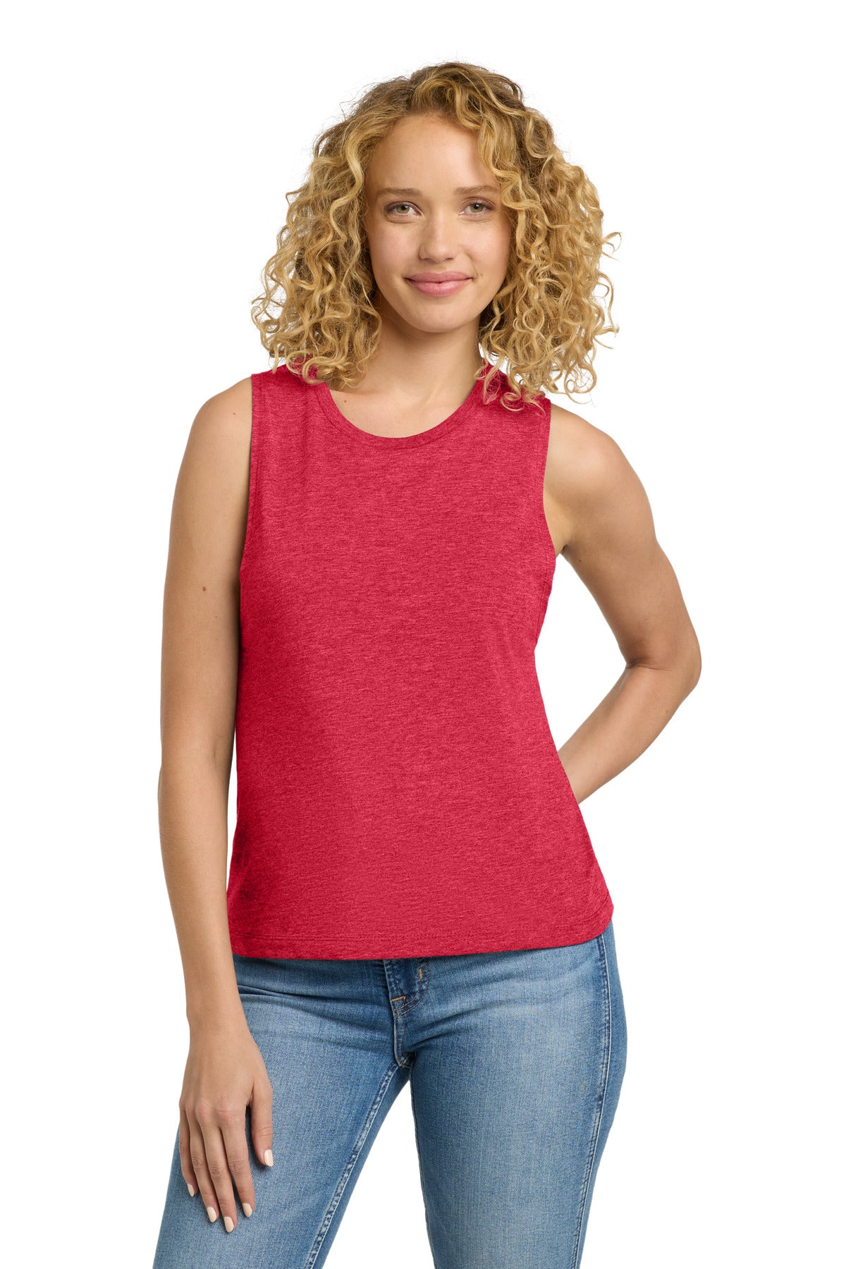 Next Level Apparel Women's Festival Muscle Tank. NL5013 - Red - front