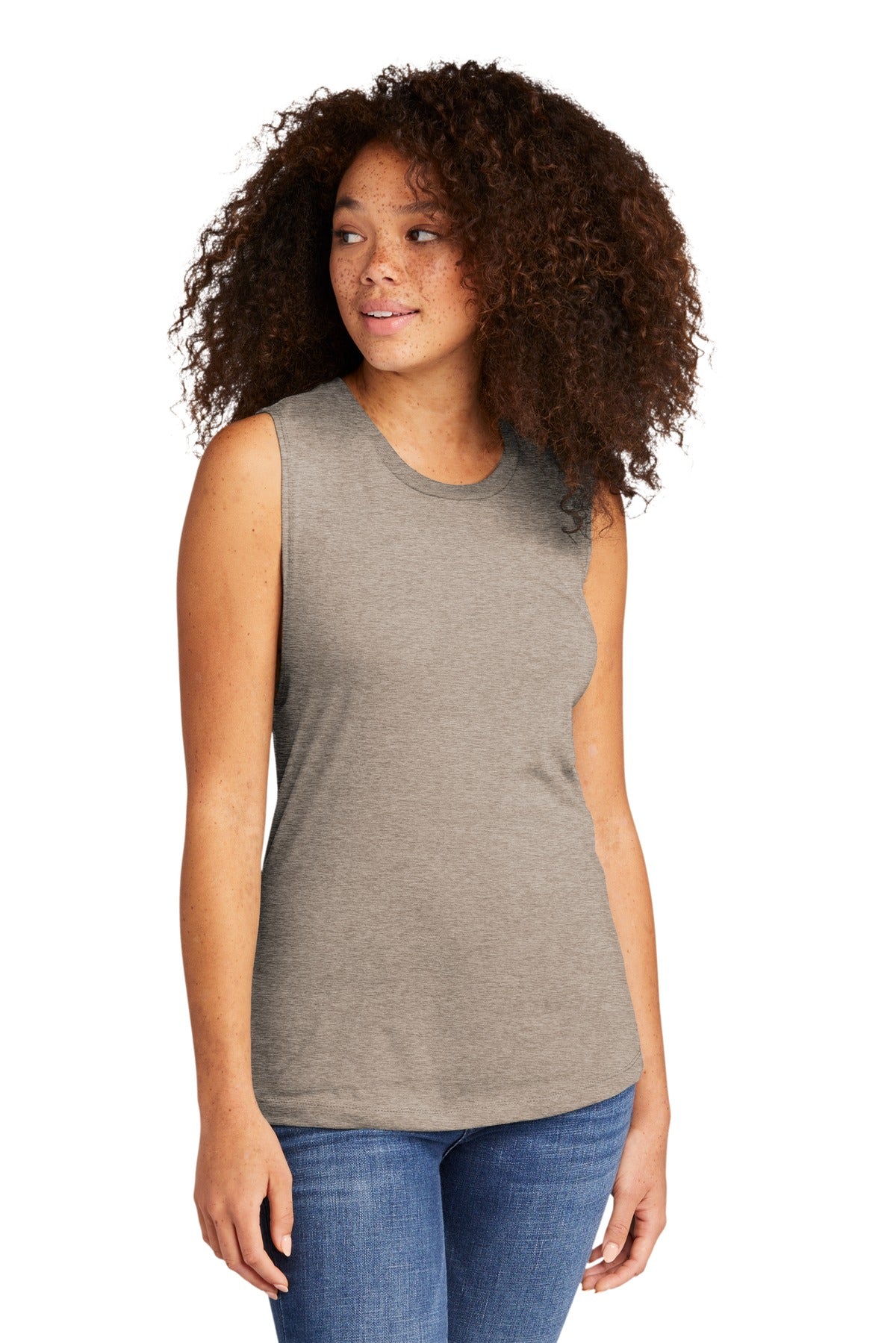 Next Level Apparel Women's Festival Muscle Tank. NL5013 - Silver - front