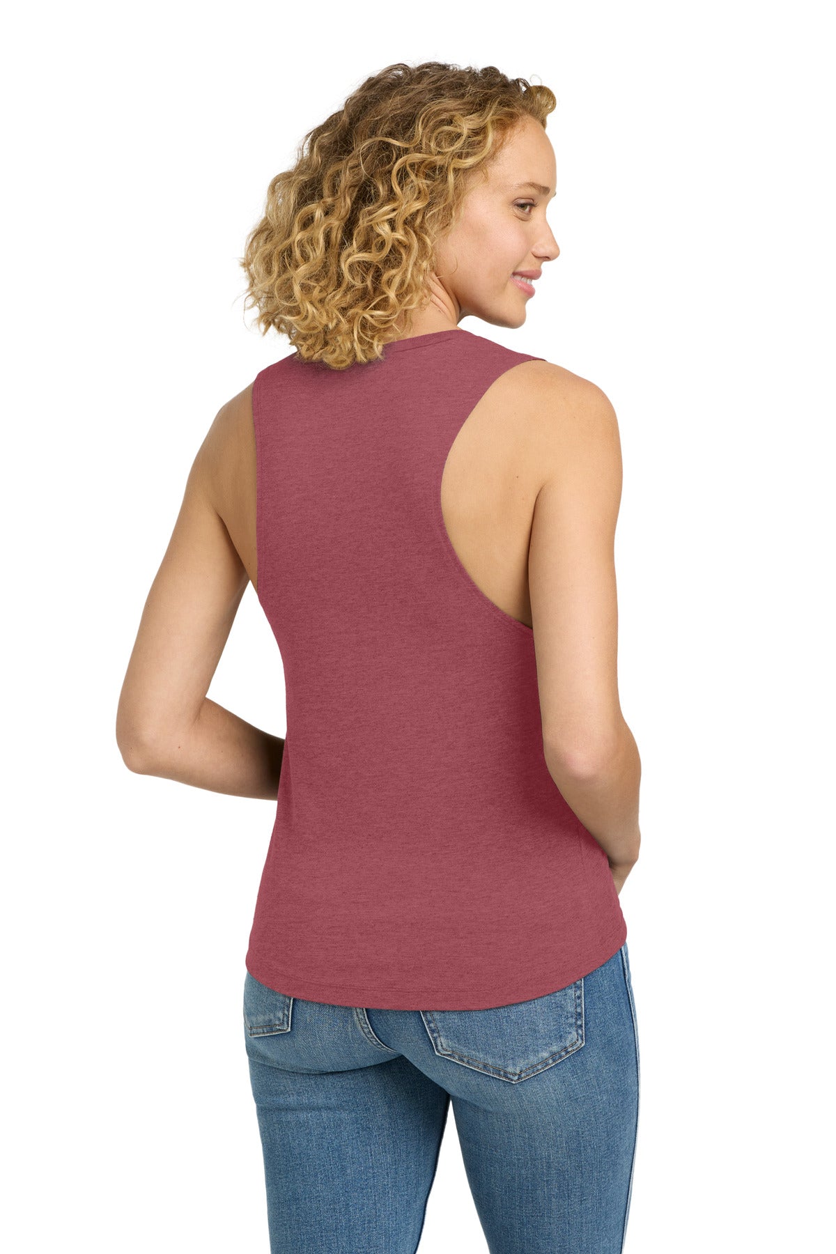 Next Level Apparel Women's Festival Muscle Tank. NL5013 - Smoked Paprika - back