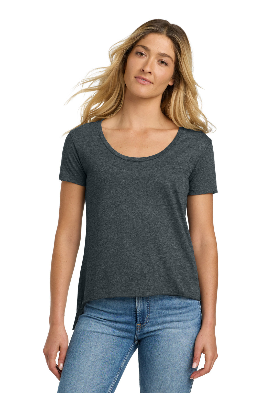 Next Level Apparel Women's Festival Scoop Neck Tee. NL5030 - Antique Denim - front