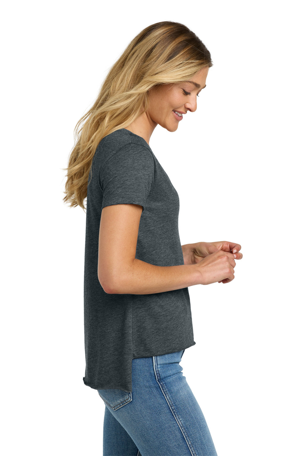 Next Level Apparel Women's Festival Scoop Neck Tee. NL5030 - Antique Denim - side
