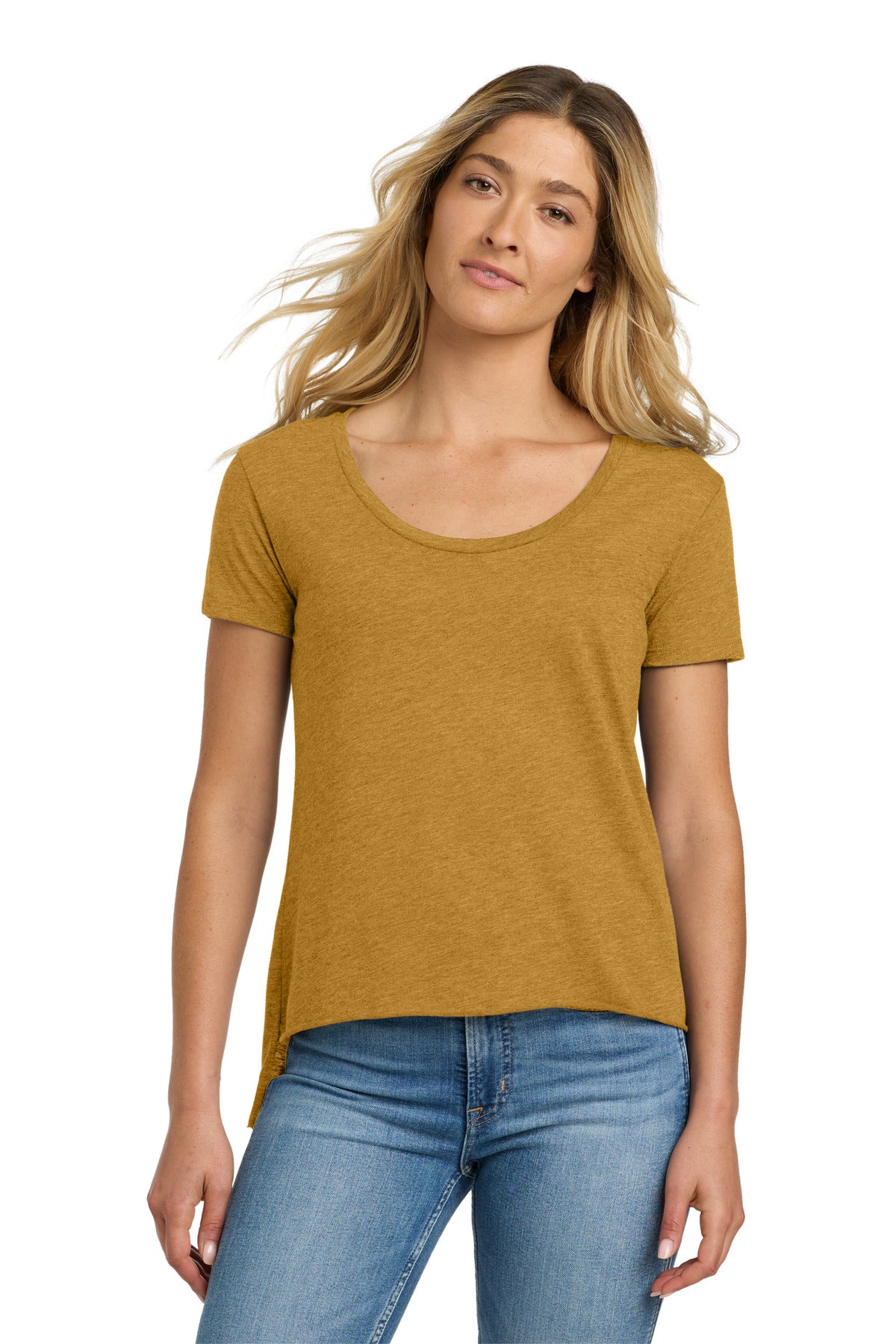 Next Level Apparel Women's Festival Scoop Neck Tee. NL5030 - Antique Gold - front
