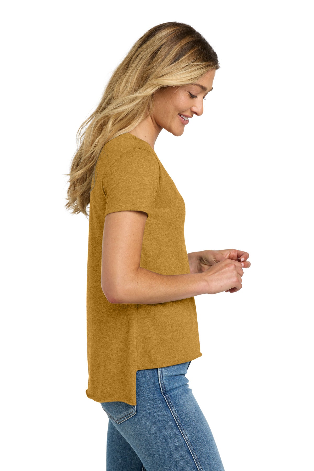 Next Level Apparel Women's Festival Scoop Neck Tee. NL5030 - Antique Gold - side