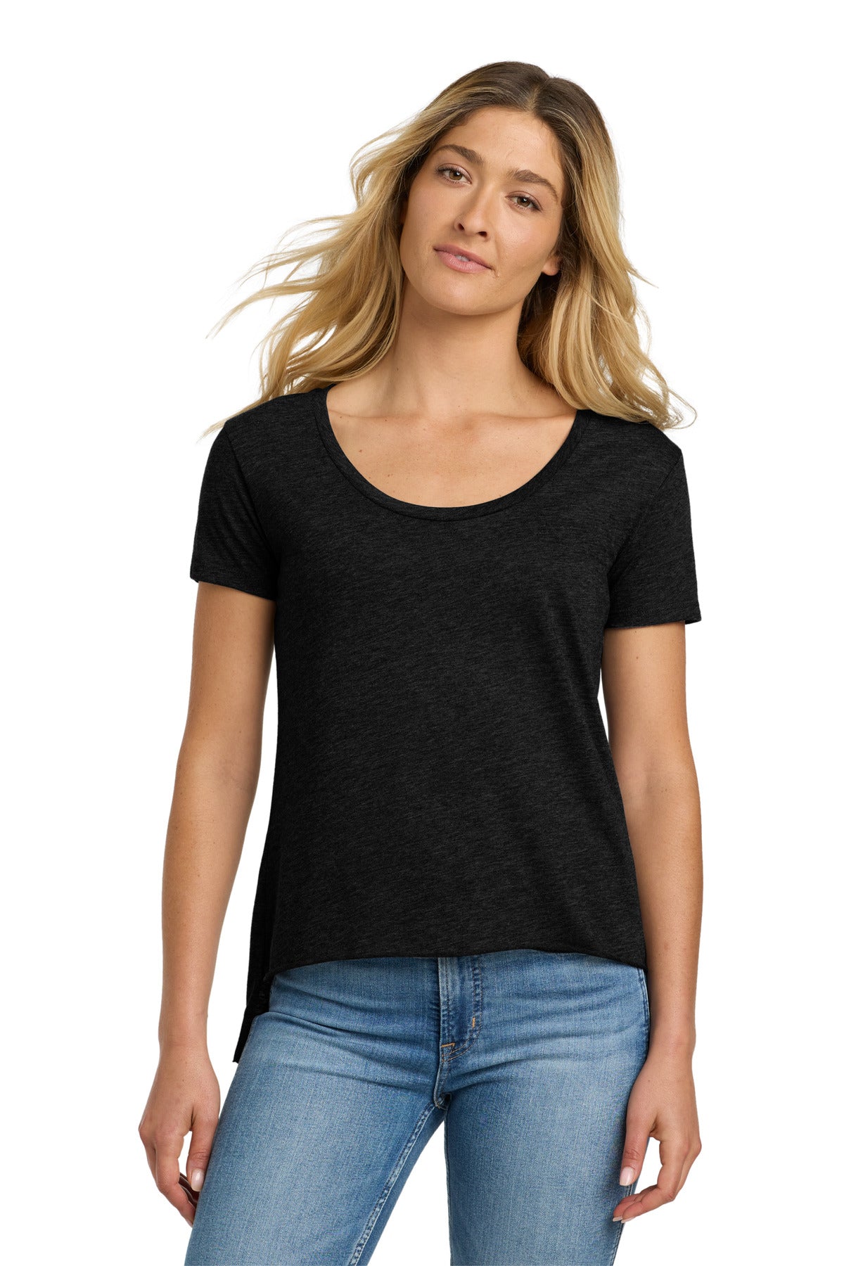 Next Level Apparel Women's Festival Scoop Neck Tee. NL5030 - Black - front