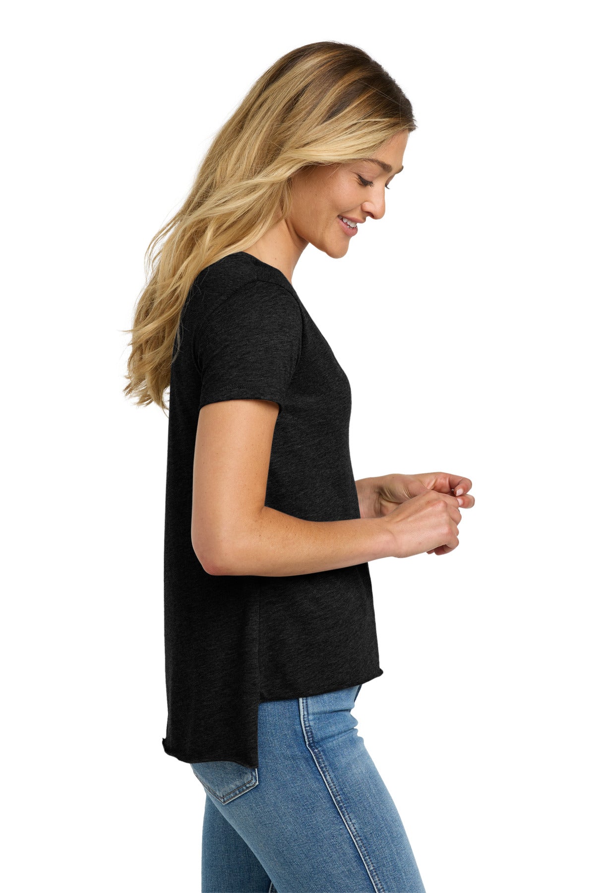 Next Level Apparel Women's Festival Scoop Neck Tee. NL5030 - Black - side