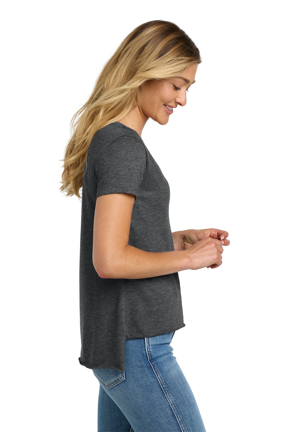 Next Level Apparel Women's Festival Scoop Neck Tee. NL5030 - Charcoal - side