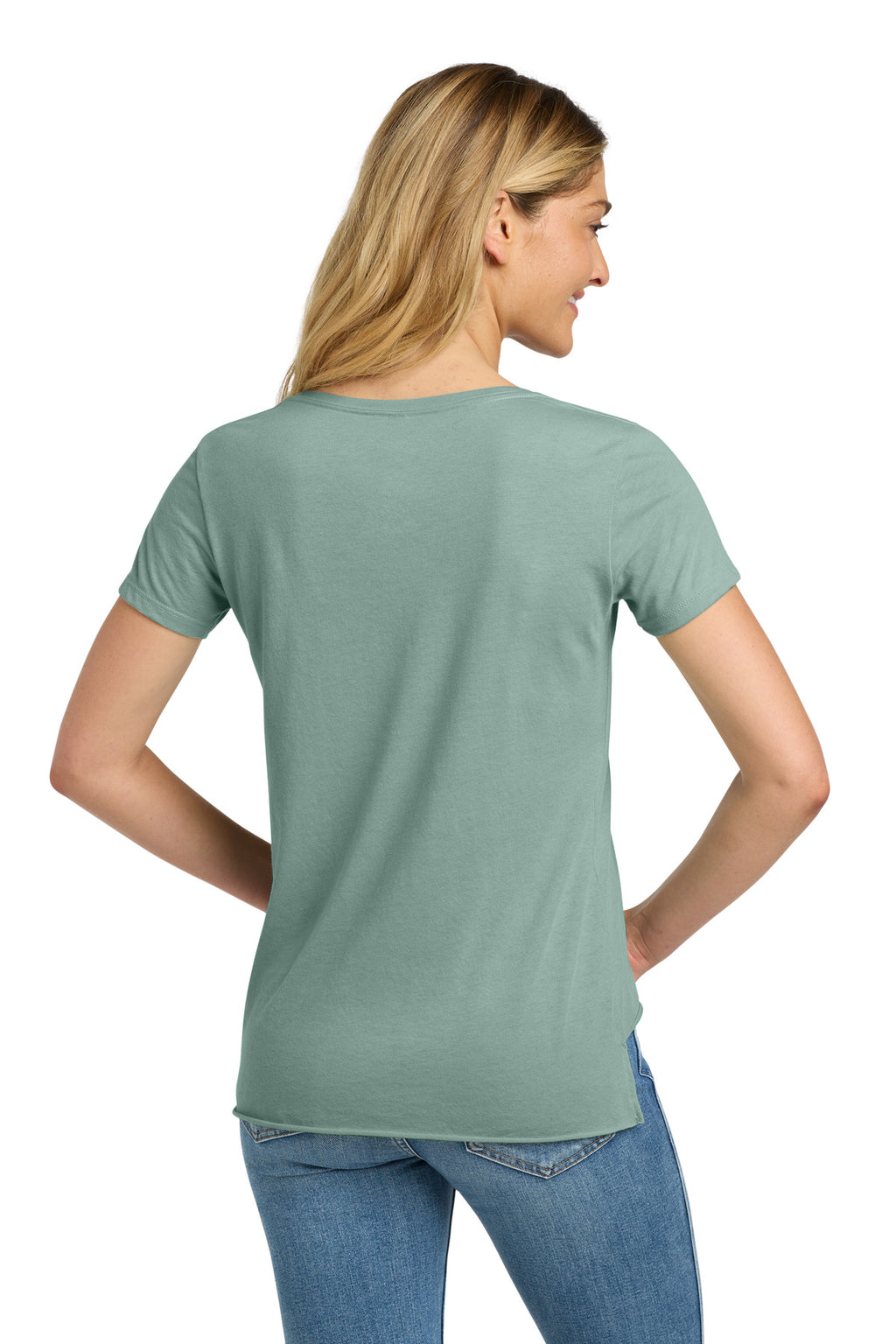 Next Level Apparel Women's Festival Scoop Neck Tee. NL5030 - Stonewash Green - back